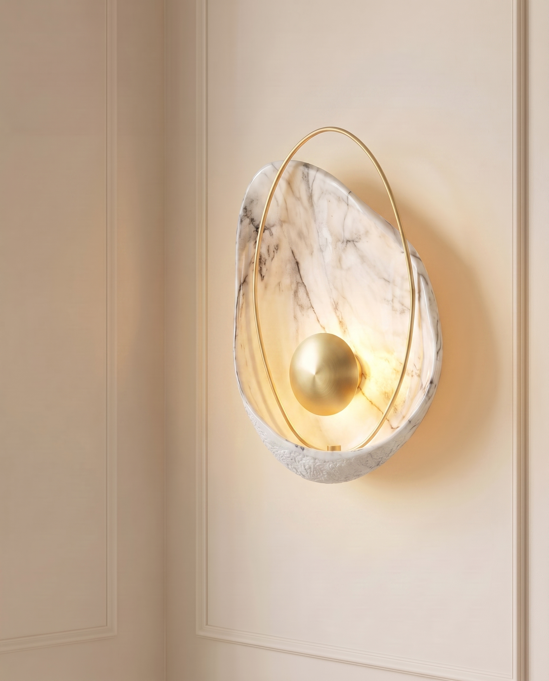 Artisan Ceramic Wall Light, detail view — The Home Peck
