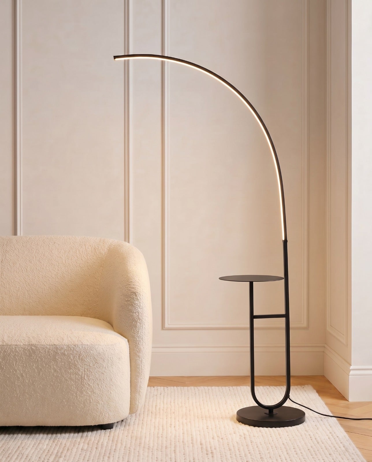 Marble floor lamp, detail