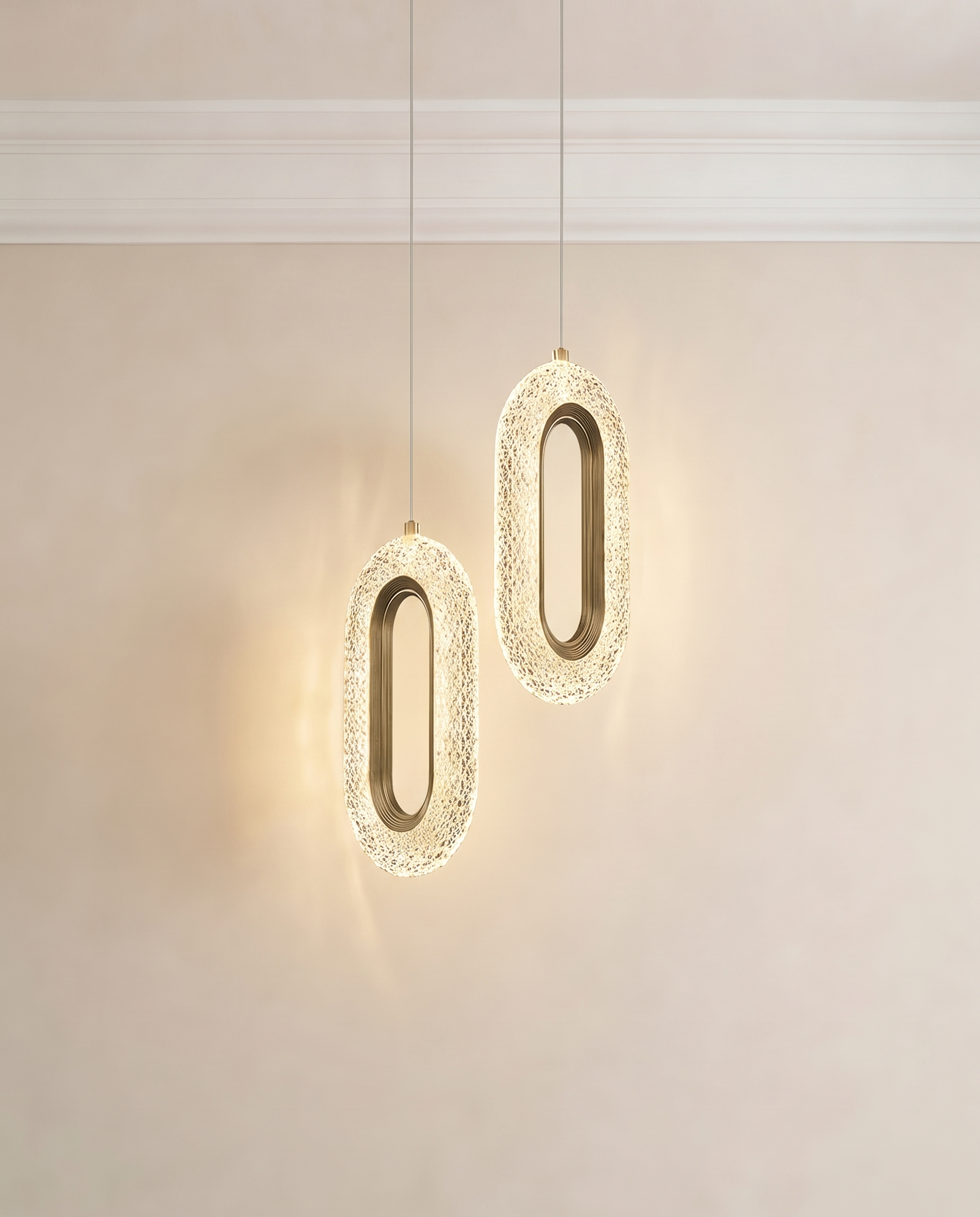 Crystal Orbit Oval Pendant Light, detail view — The Home Peck