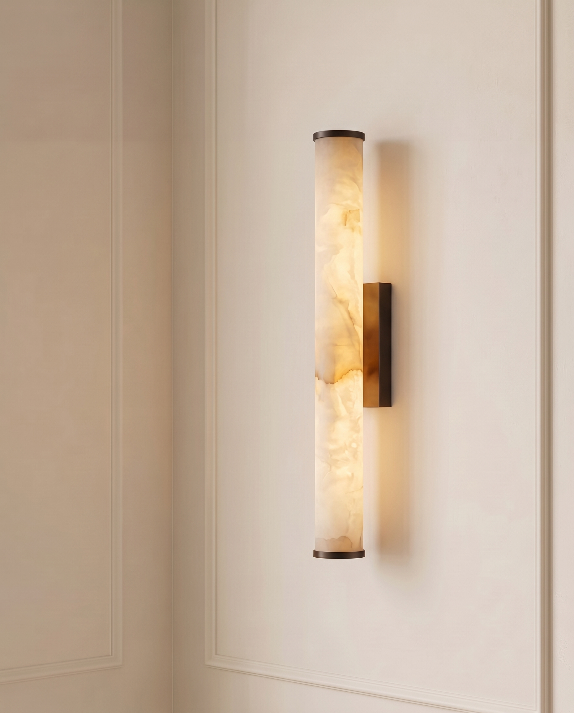 Alba Stone Wall Light, detail view — The Home Peck