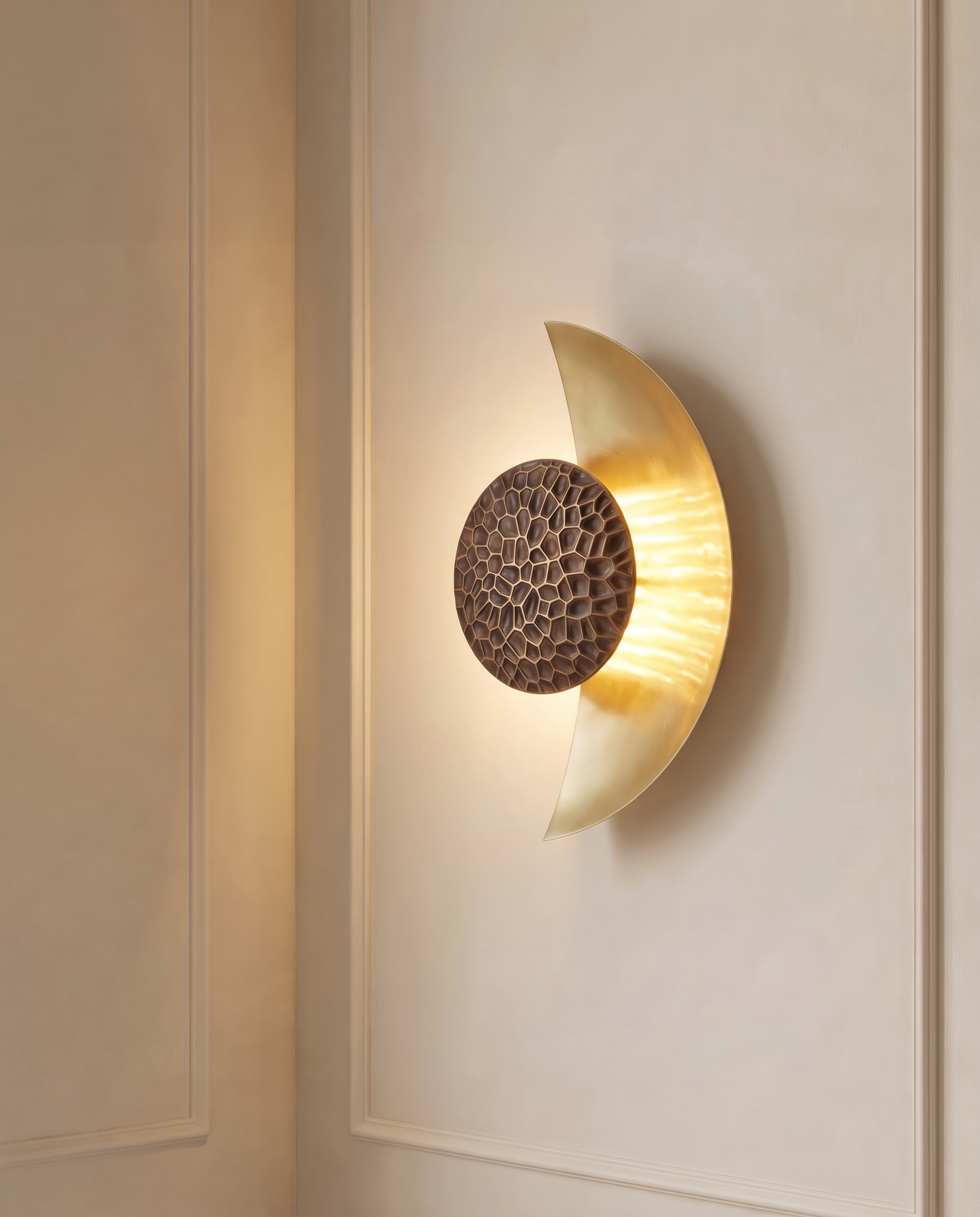 Luna Half Wall Light, detail view — The Home Peck