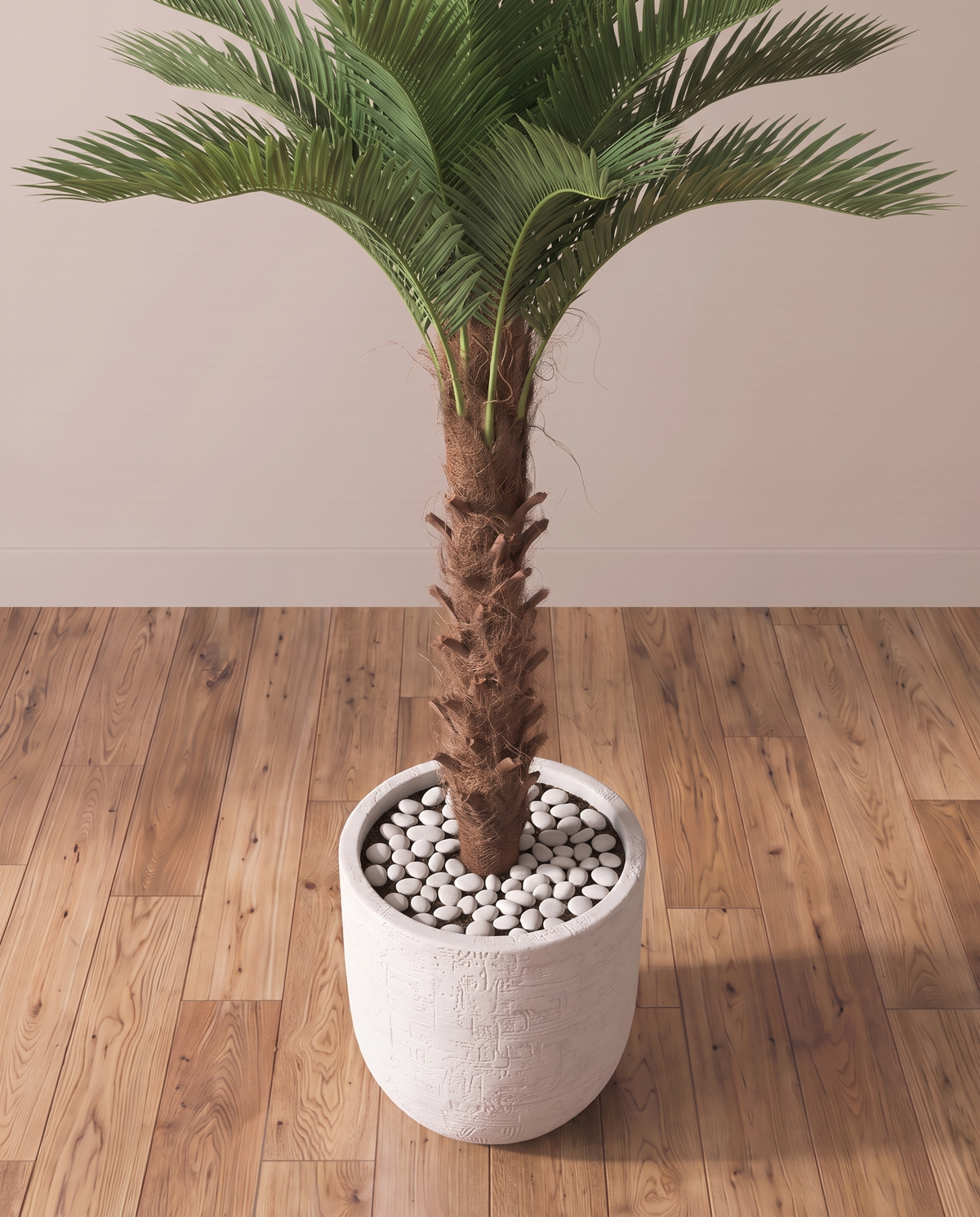 Phoenix Tropical Artificial Palm Tree – closer view of the fibre trunk