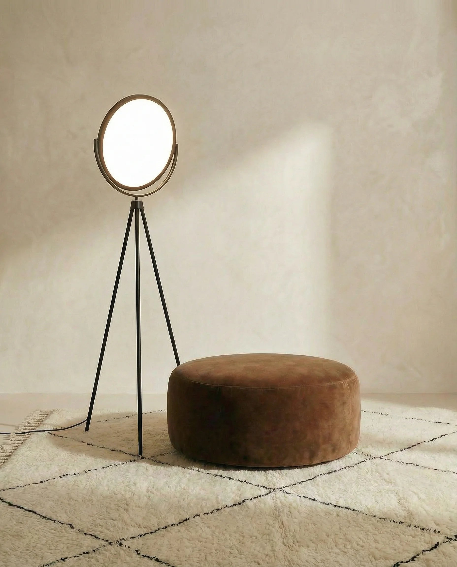 Superloon Black Adjustable Tripod Floor Lamp