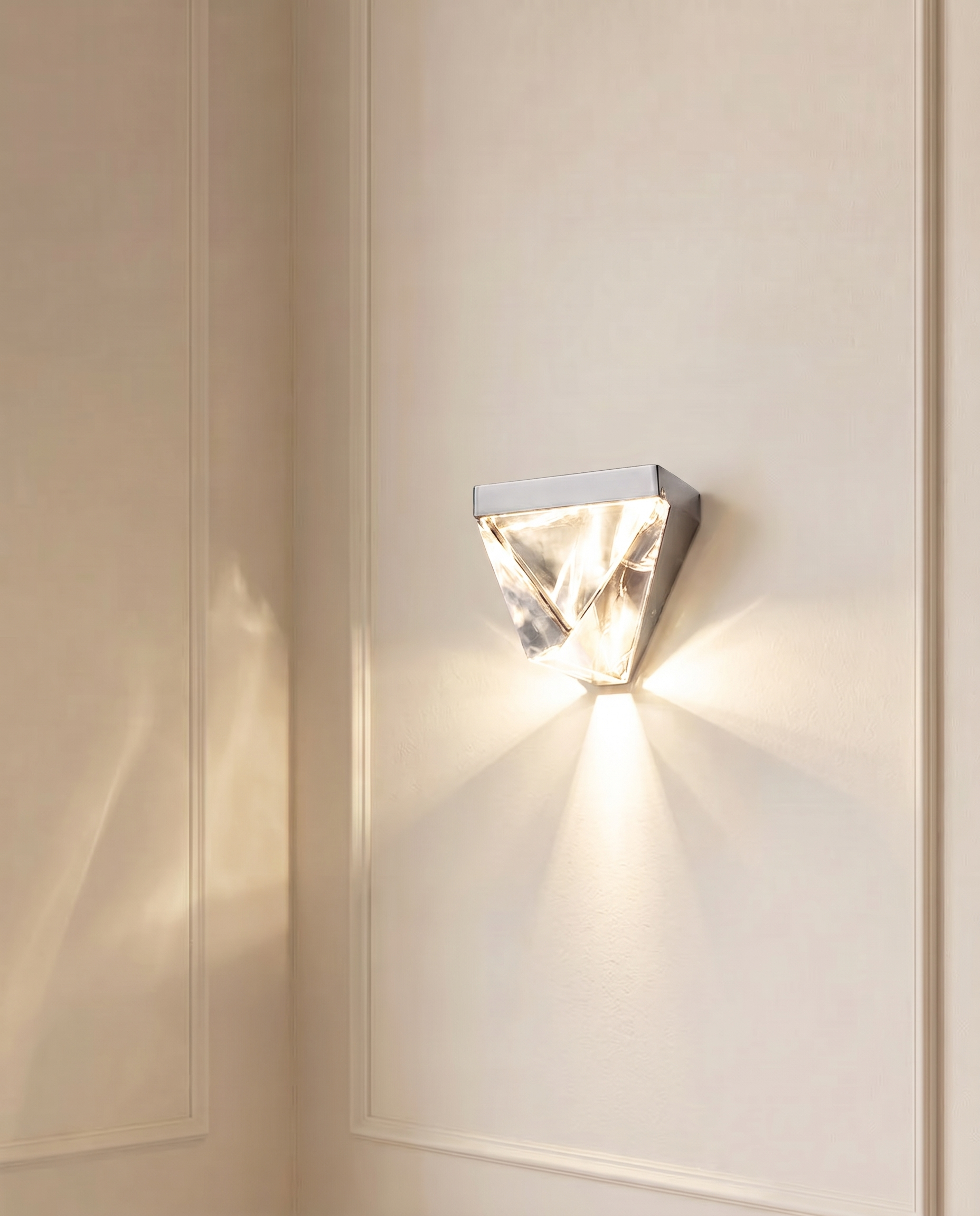 Triplex Crystal Wall Light, detail view — The Home Peck