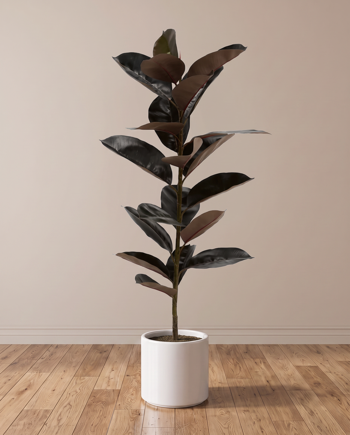 Artificial Faux Ficus Tree – full view in a neutral interior