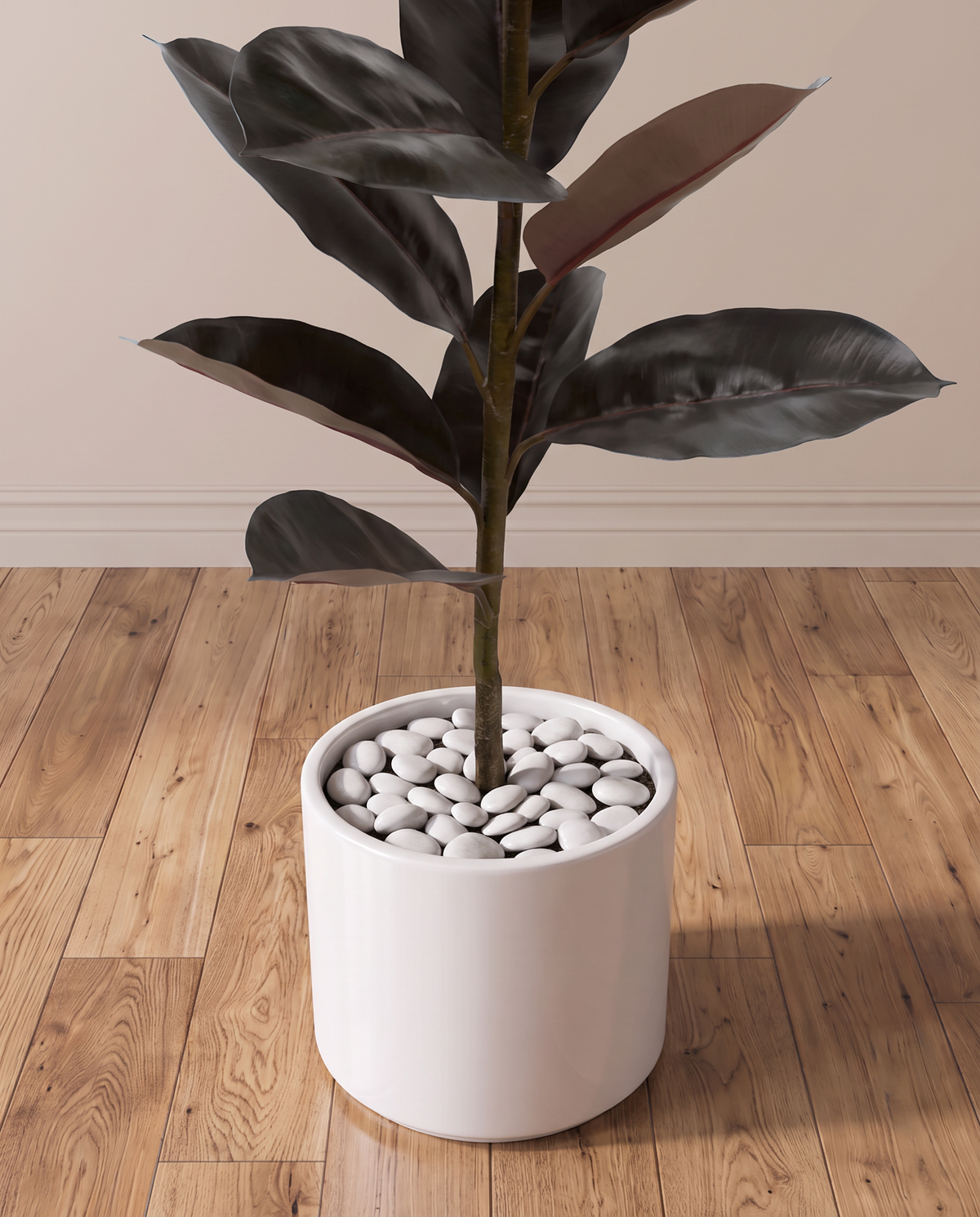 Artificial Faux Ficus Tree – closer view of the trunk and base