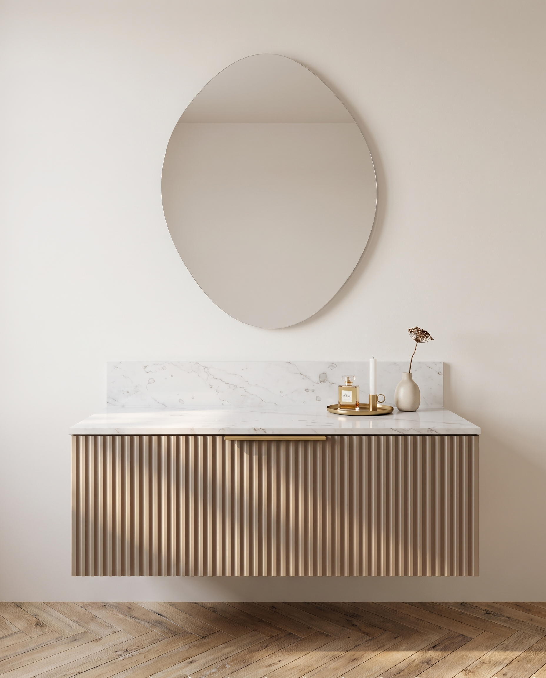 Neve Frameless Irregular Mirror