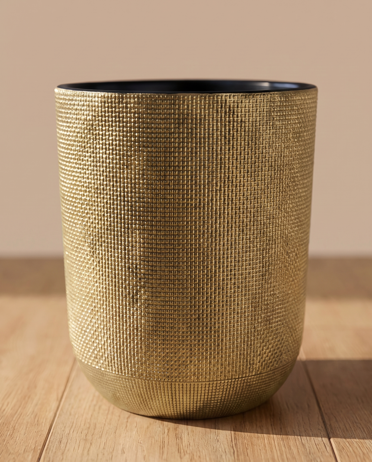 Gold Textured Fiber Plant Pot Medium – alternate view
