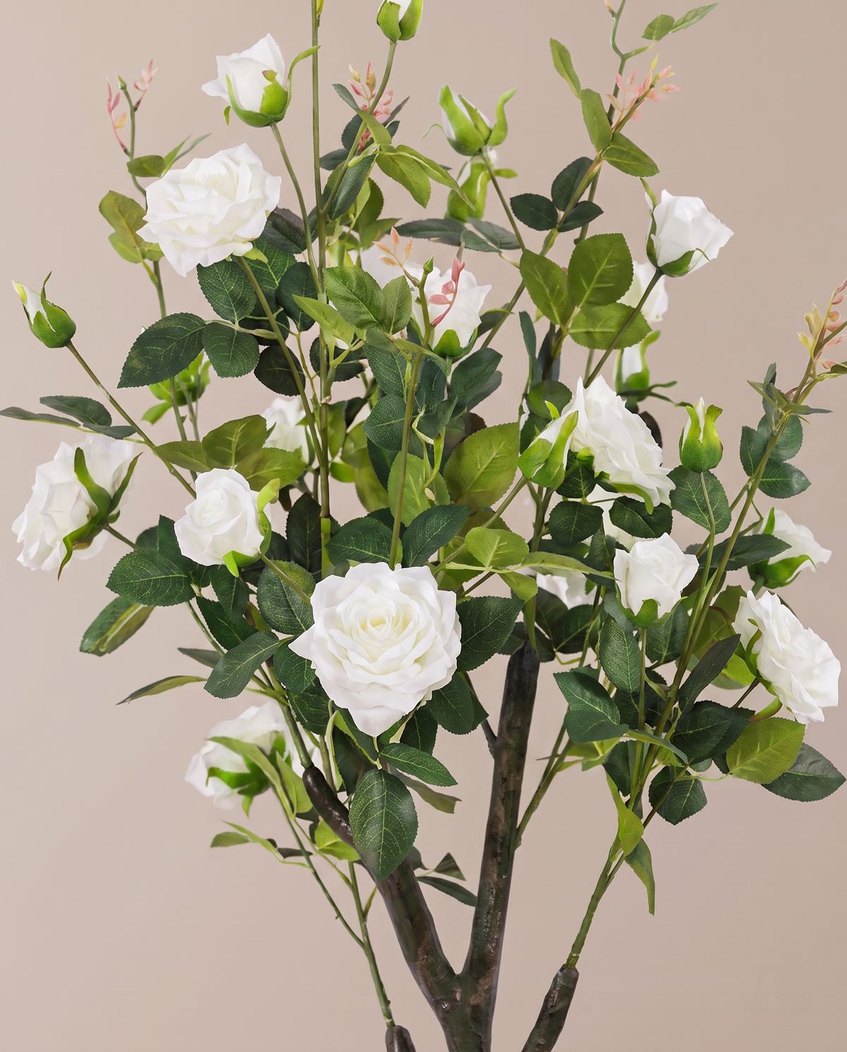White Rose Flower Faux Plant