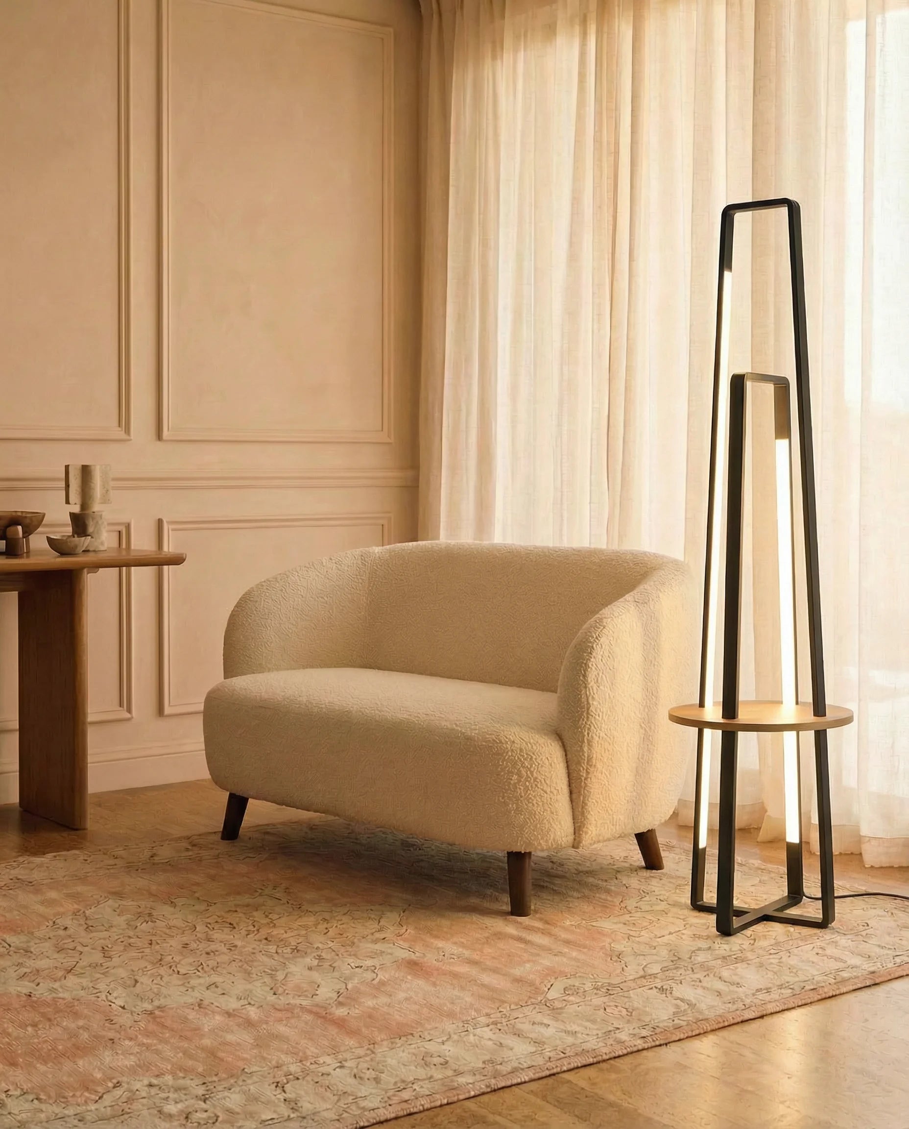 Rachel Modern Black Geometric Table Lamp