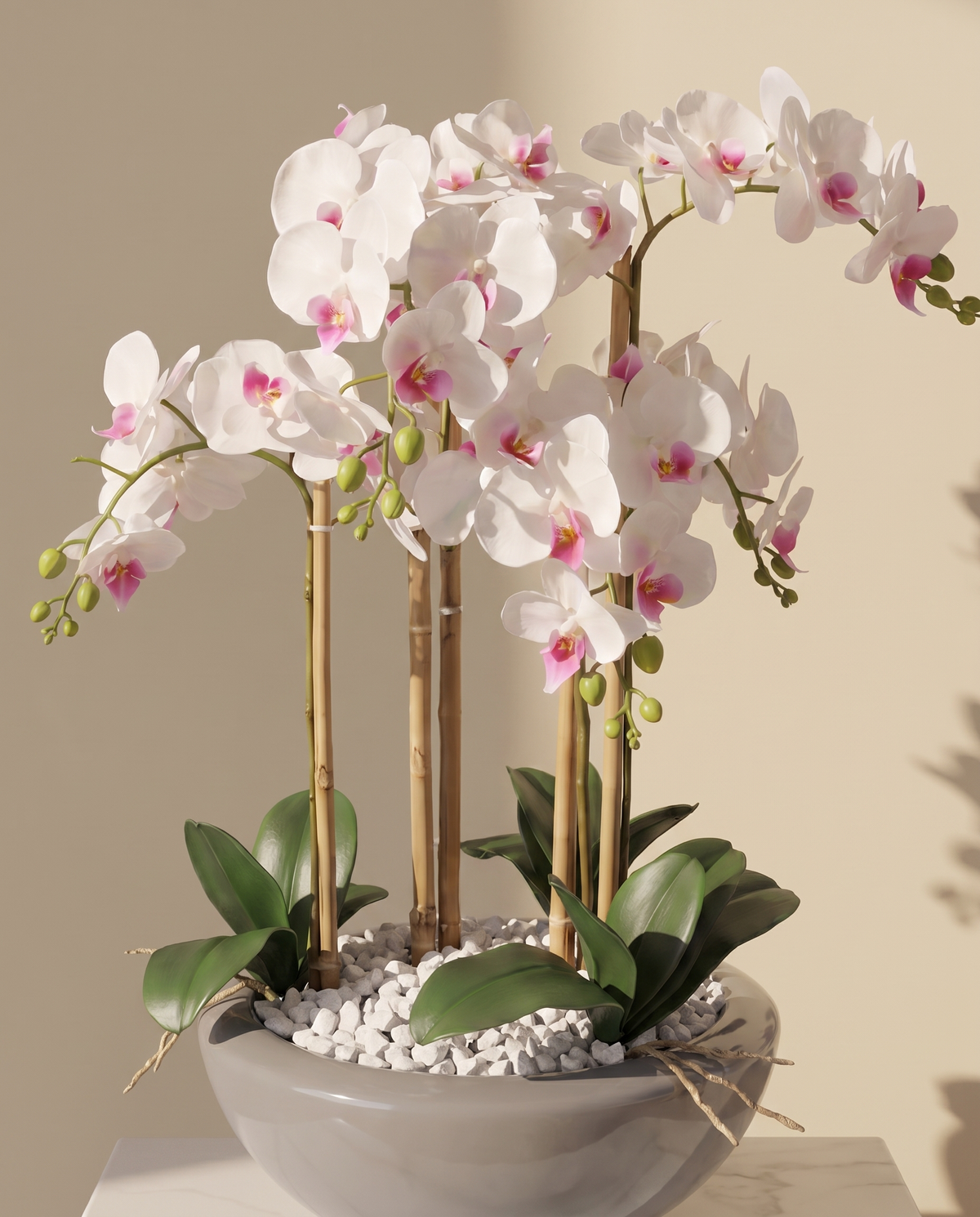 Artificial Phalaenopsis Orchid Plant – bloom close-up