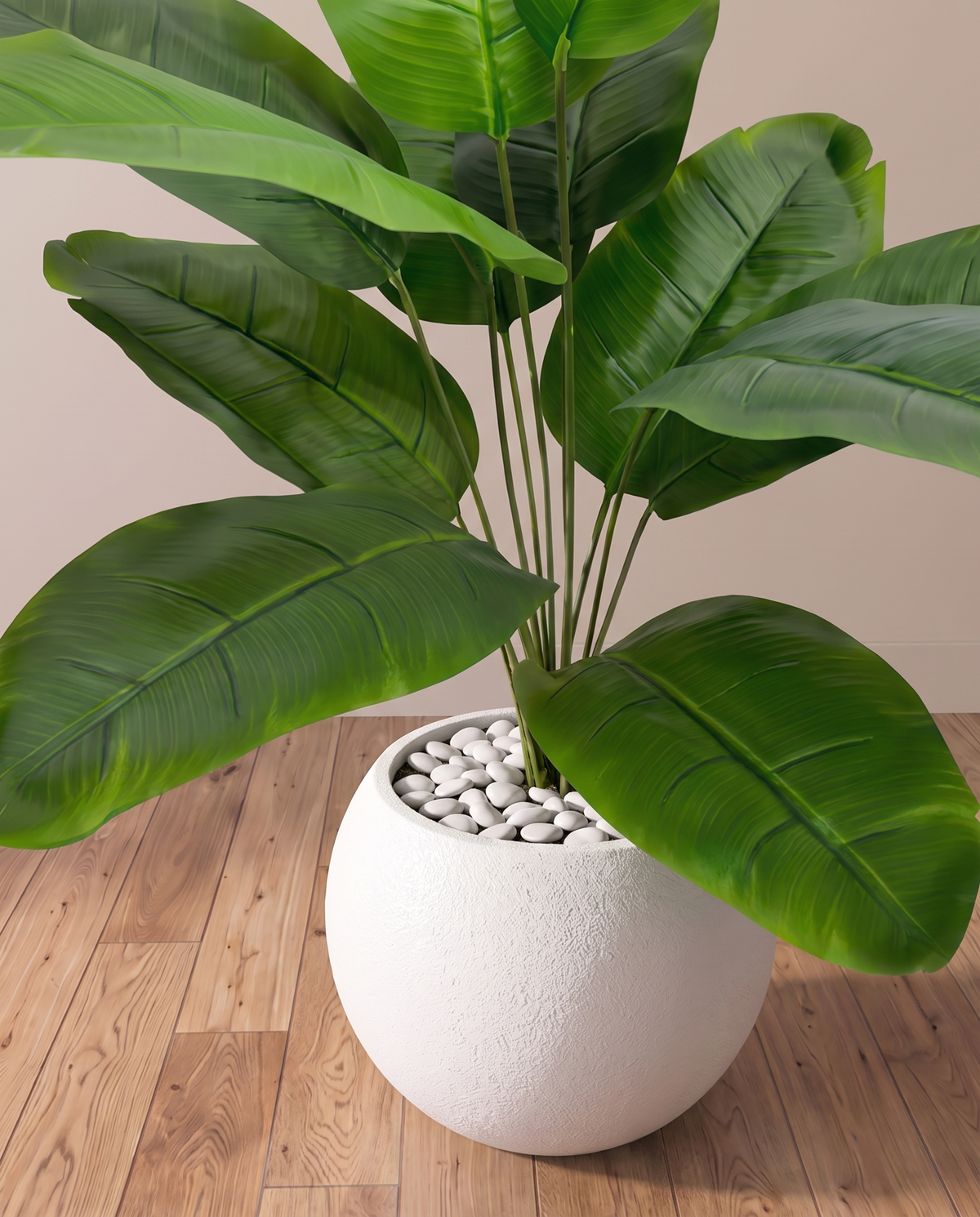 Artificial Birds of Paradise Plant Small – closer view of the plant and base