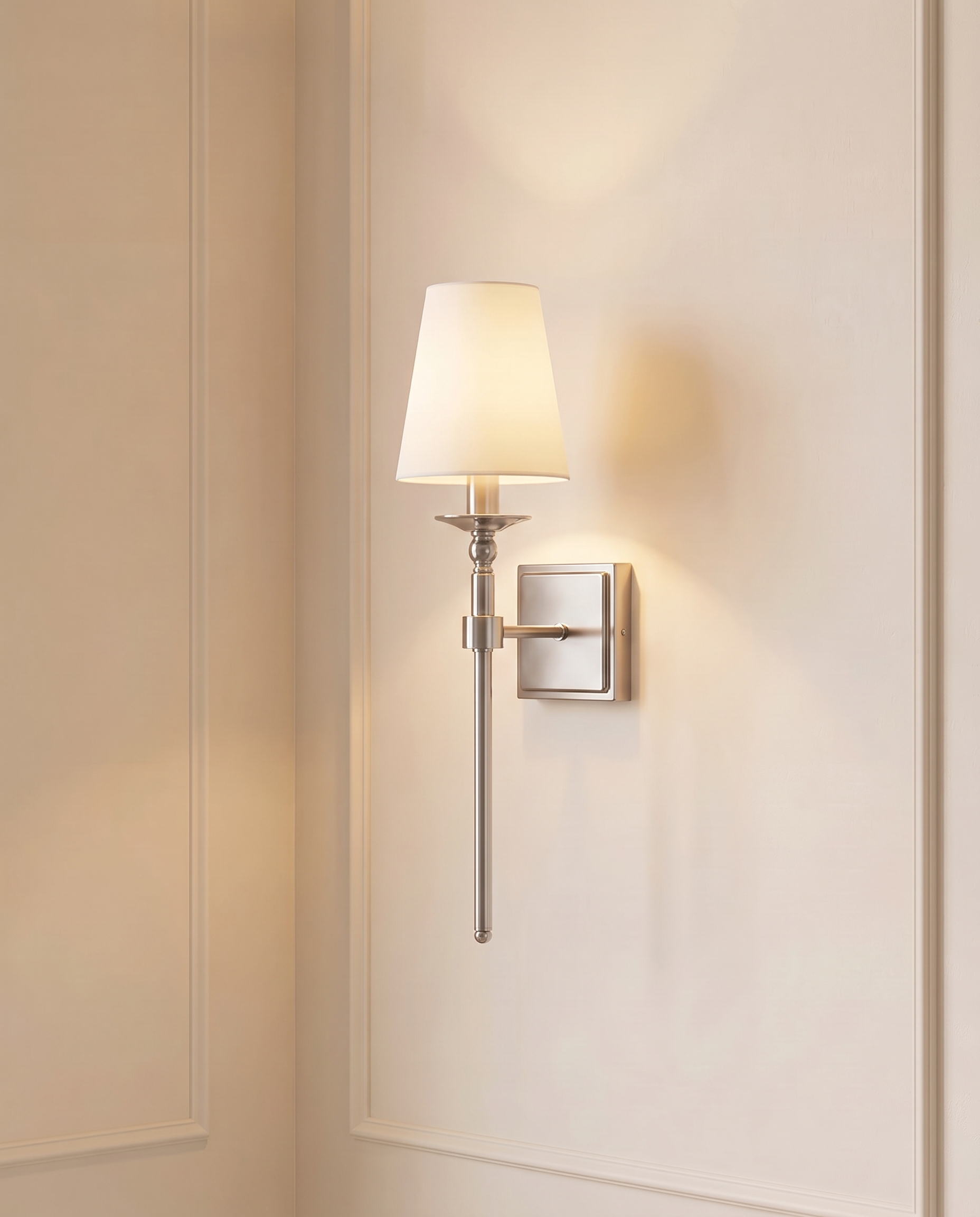 Signature Silver Wall Light, detail view — The Home Peck