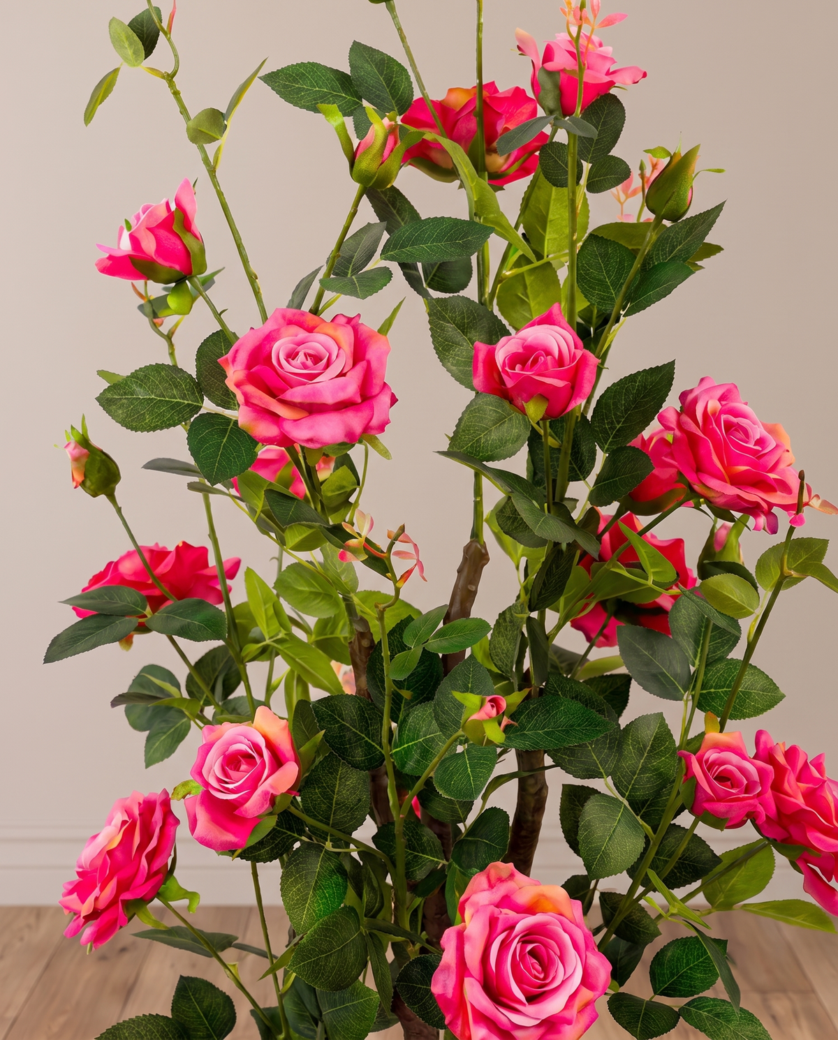 Pink Rose Flower Faux Plant