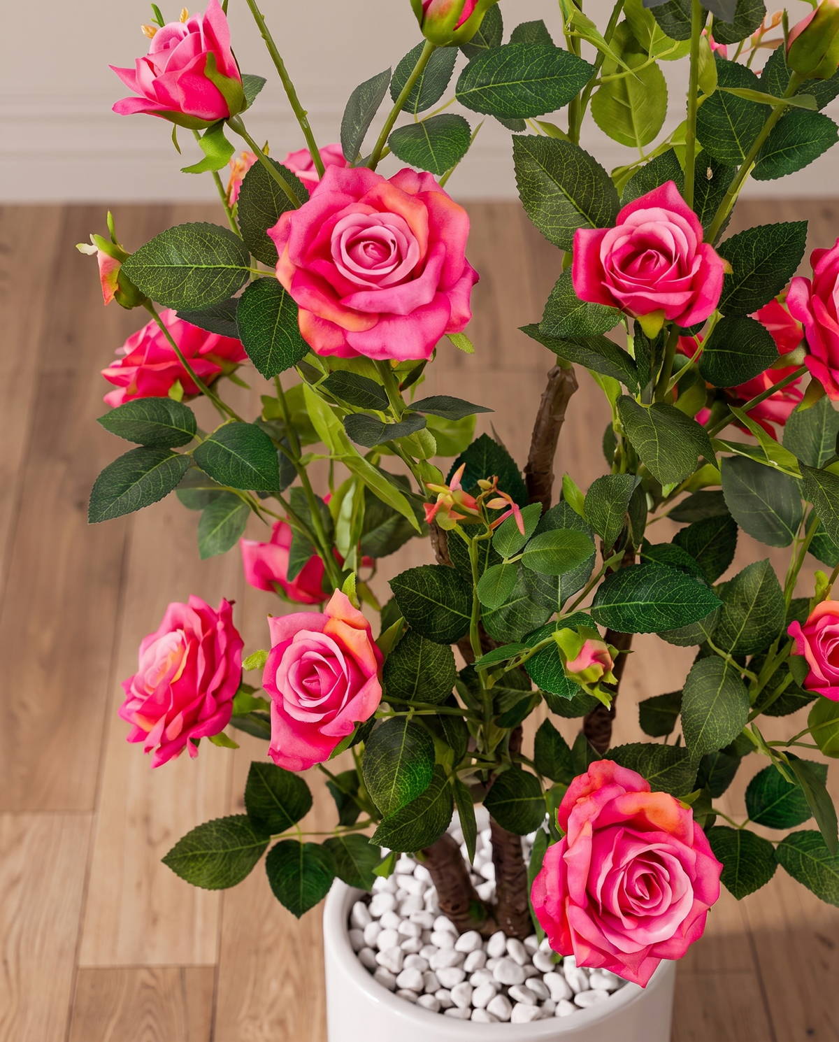 Pink Rose Flower Faux Plant