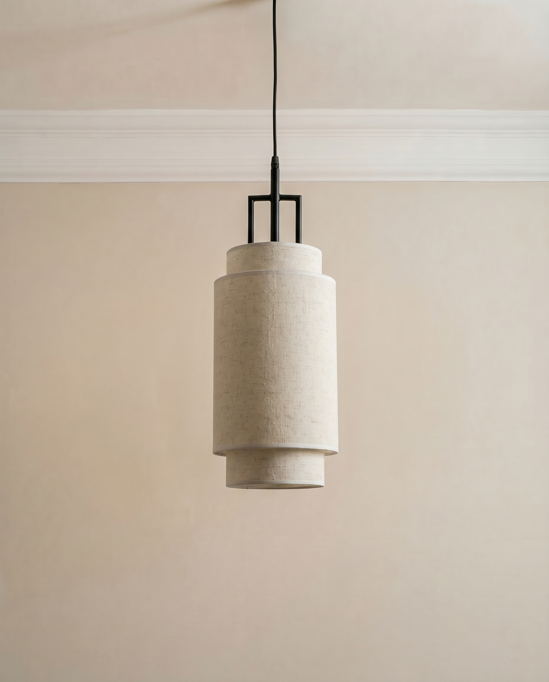 Metro Black & Gold Pendant Light, side view — The Home Peck