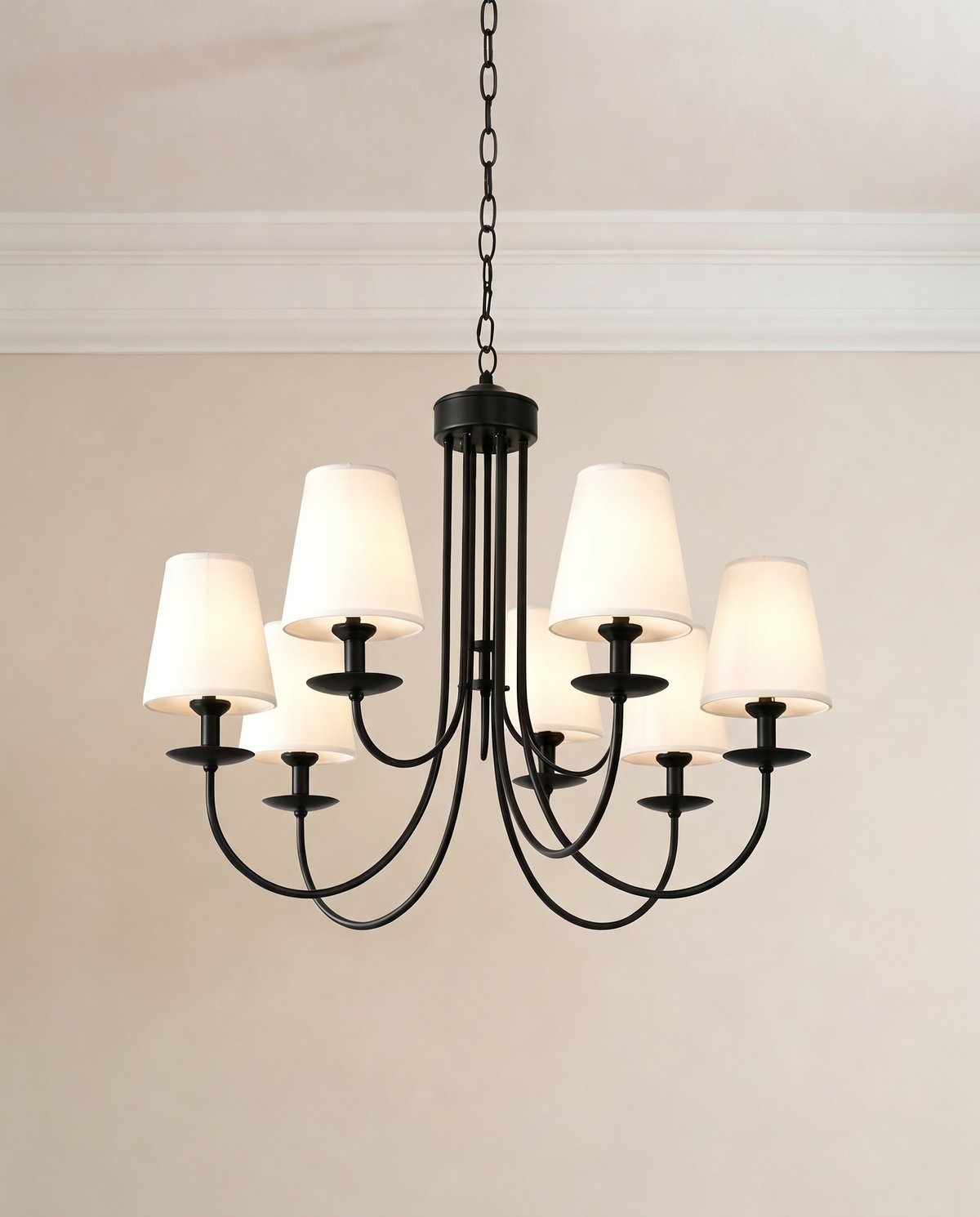 Selene Black Beige Chandelier