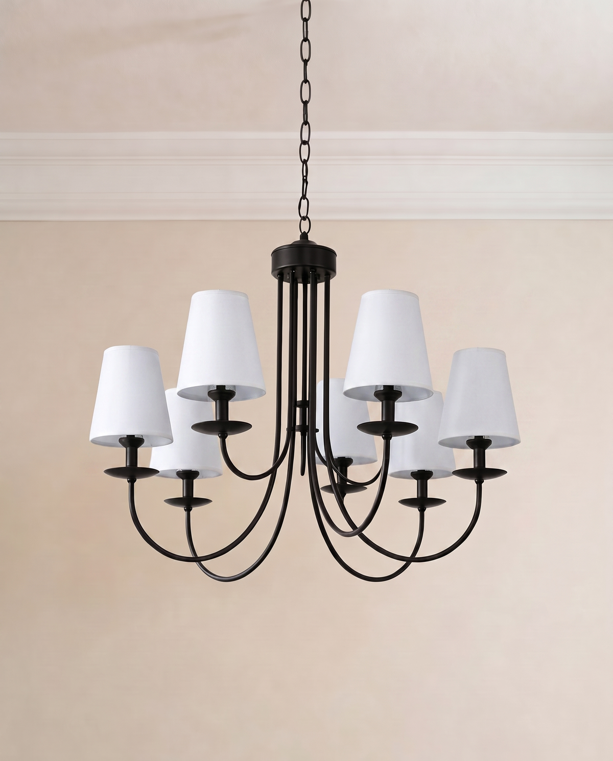 Selene Black Beige Chandelier