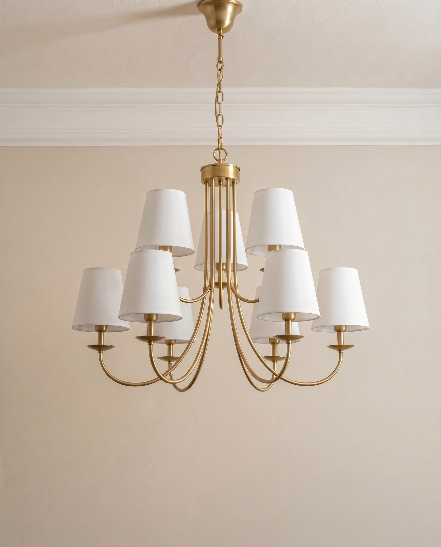 Selene Gold Beige Chandelier — The Home Peck