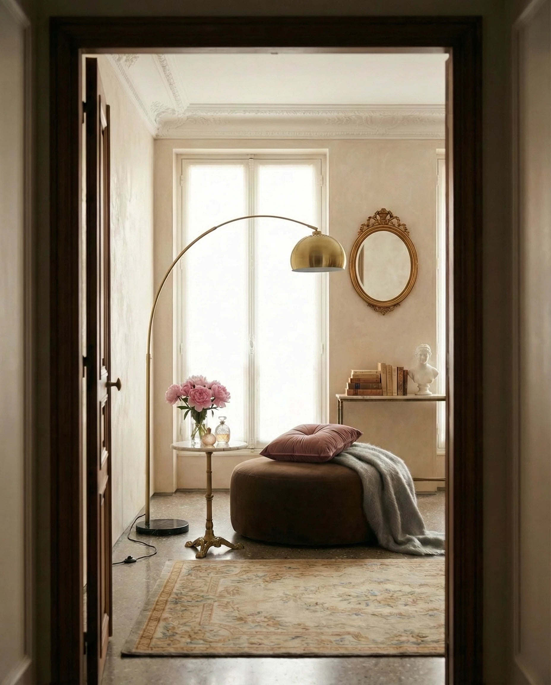 Abrik Golden Arched Standing Lamp