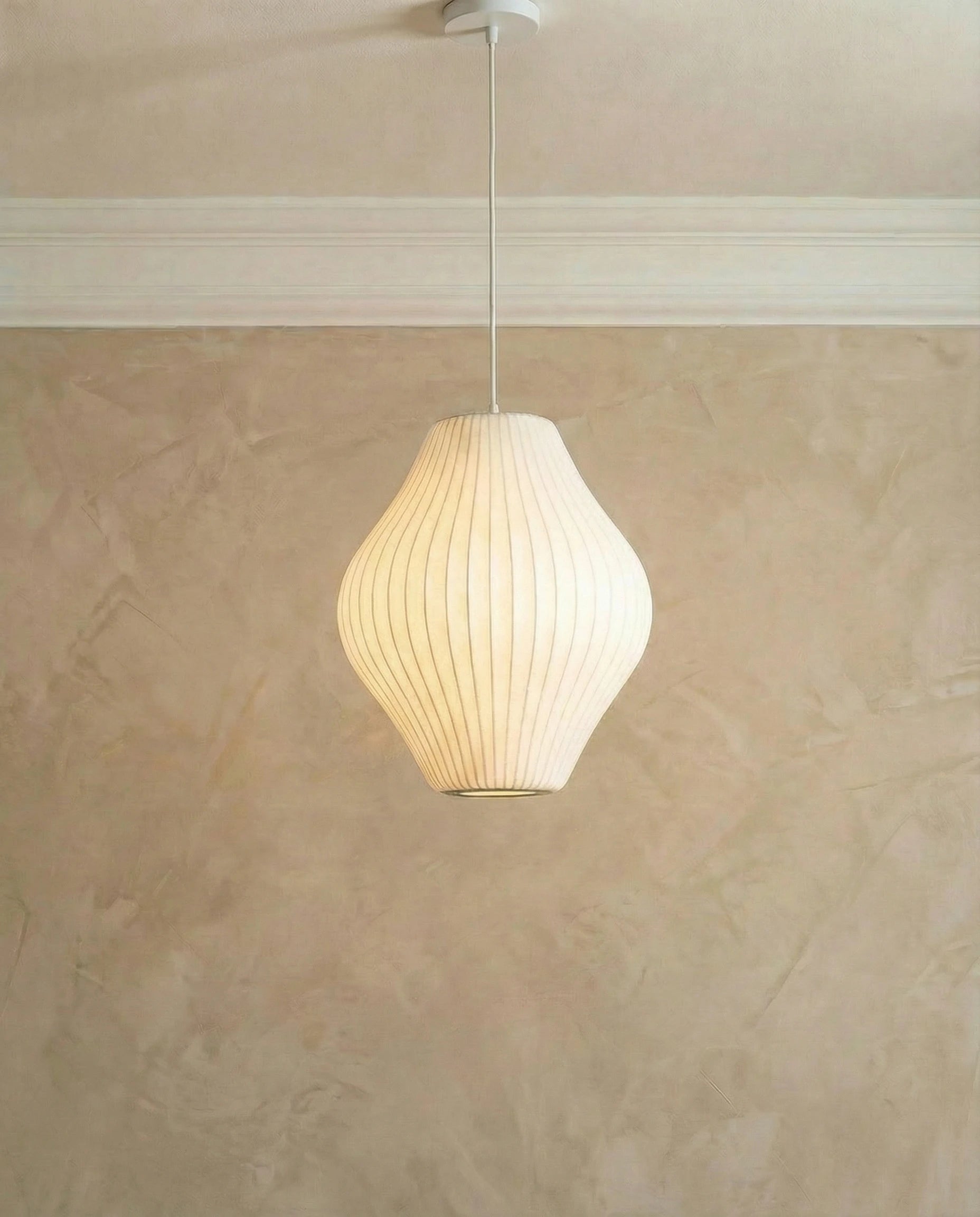 Akari Japanese Bubble Silk Pendant Light