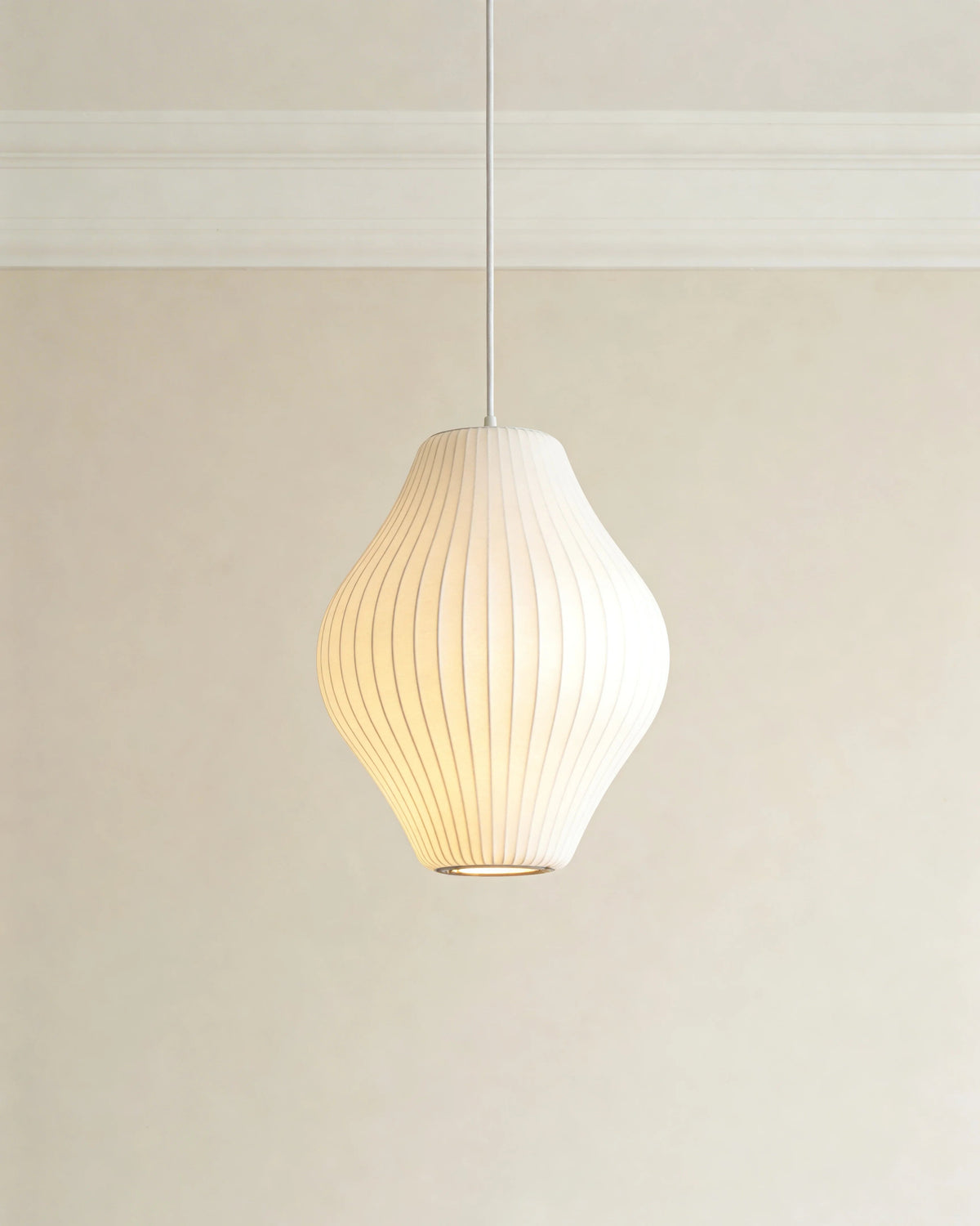 Japanese bubble silk pendant light