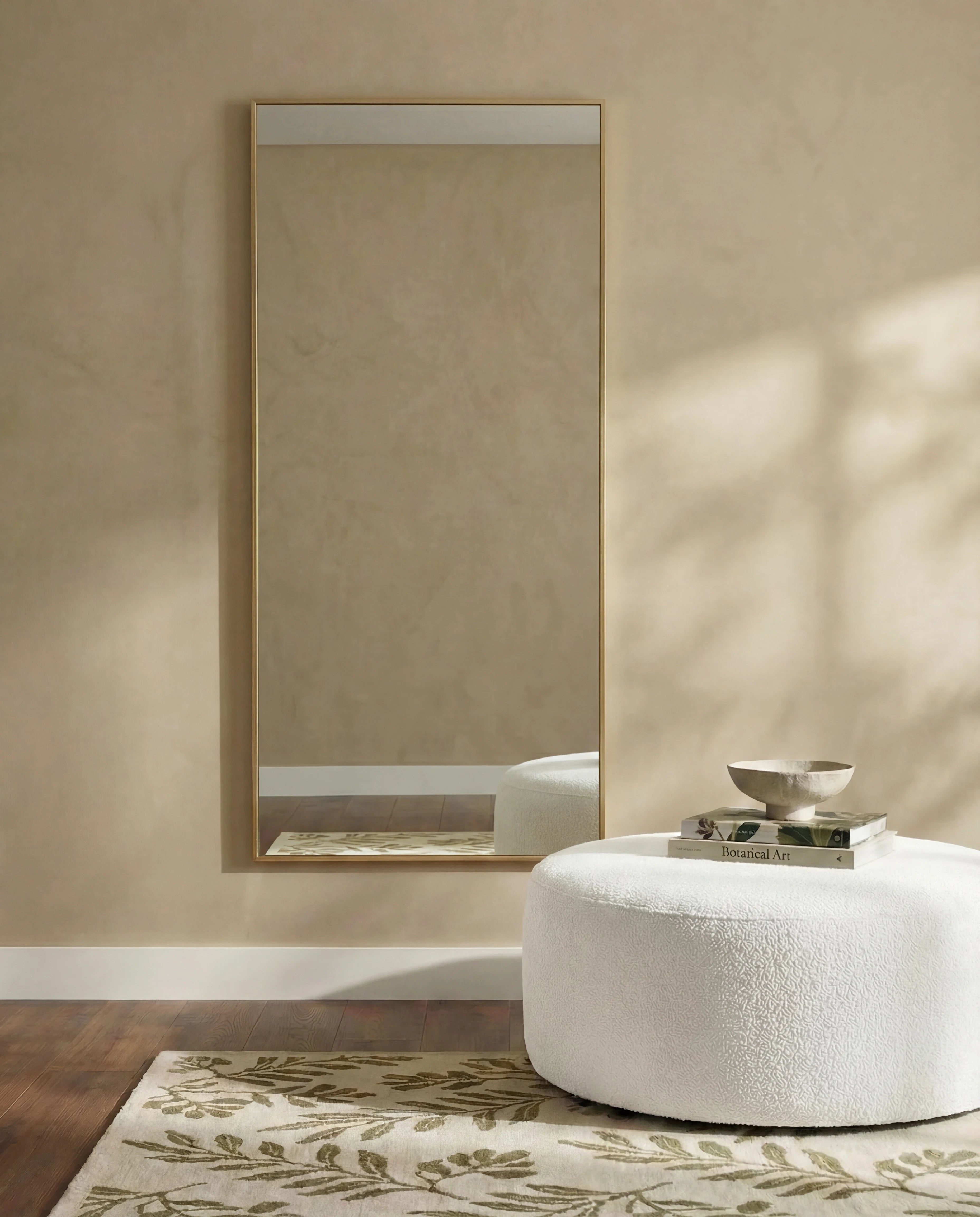 Amaya PVC Golden Framed Rectangular Mirror