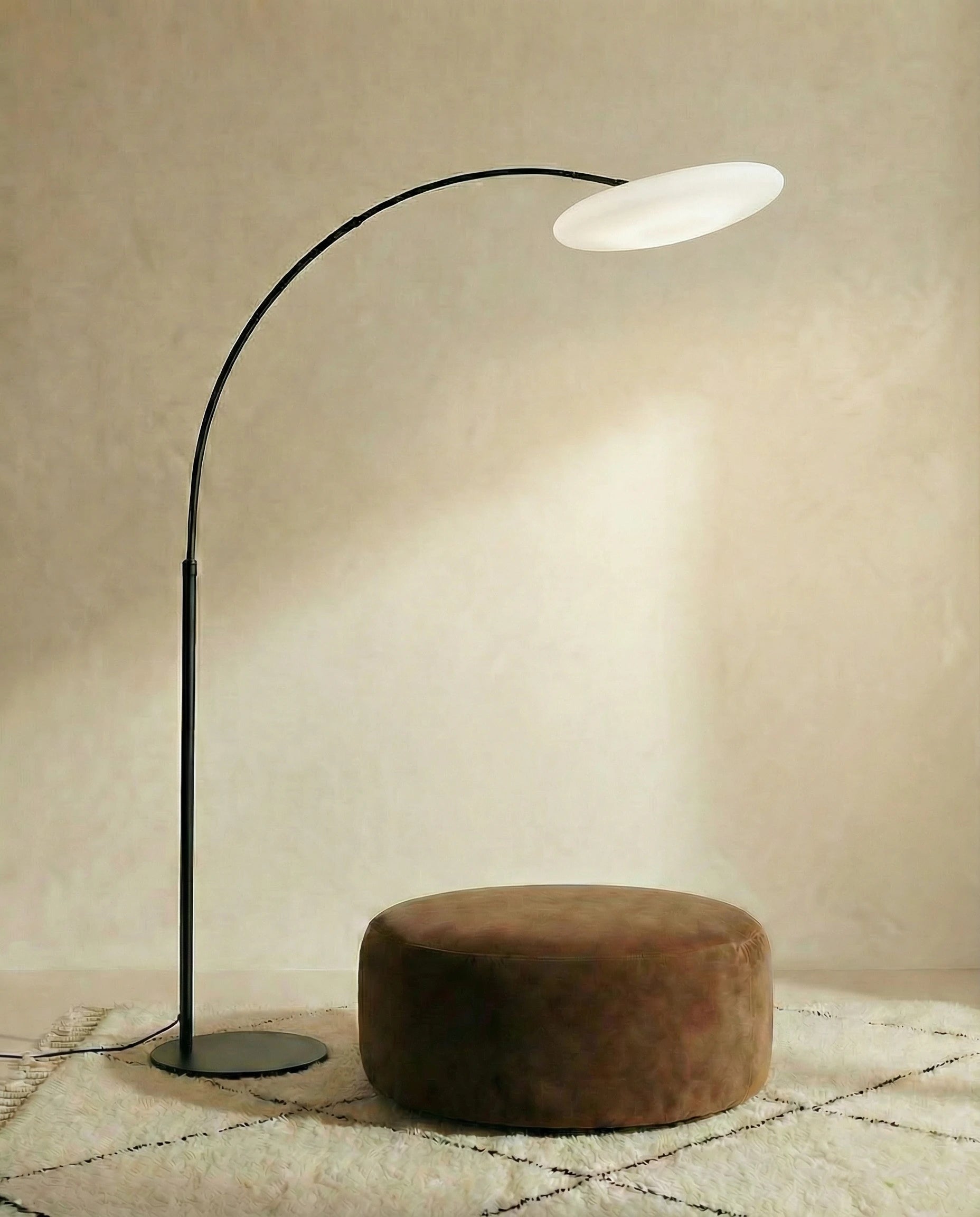 Arco Black & White Fishing Rod Floor Lamp