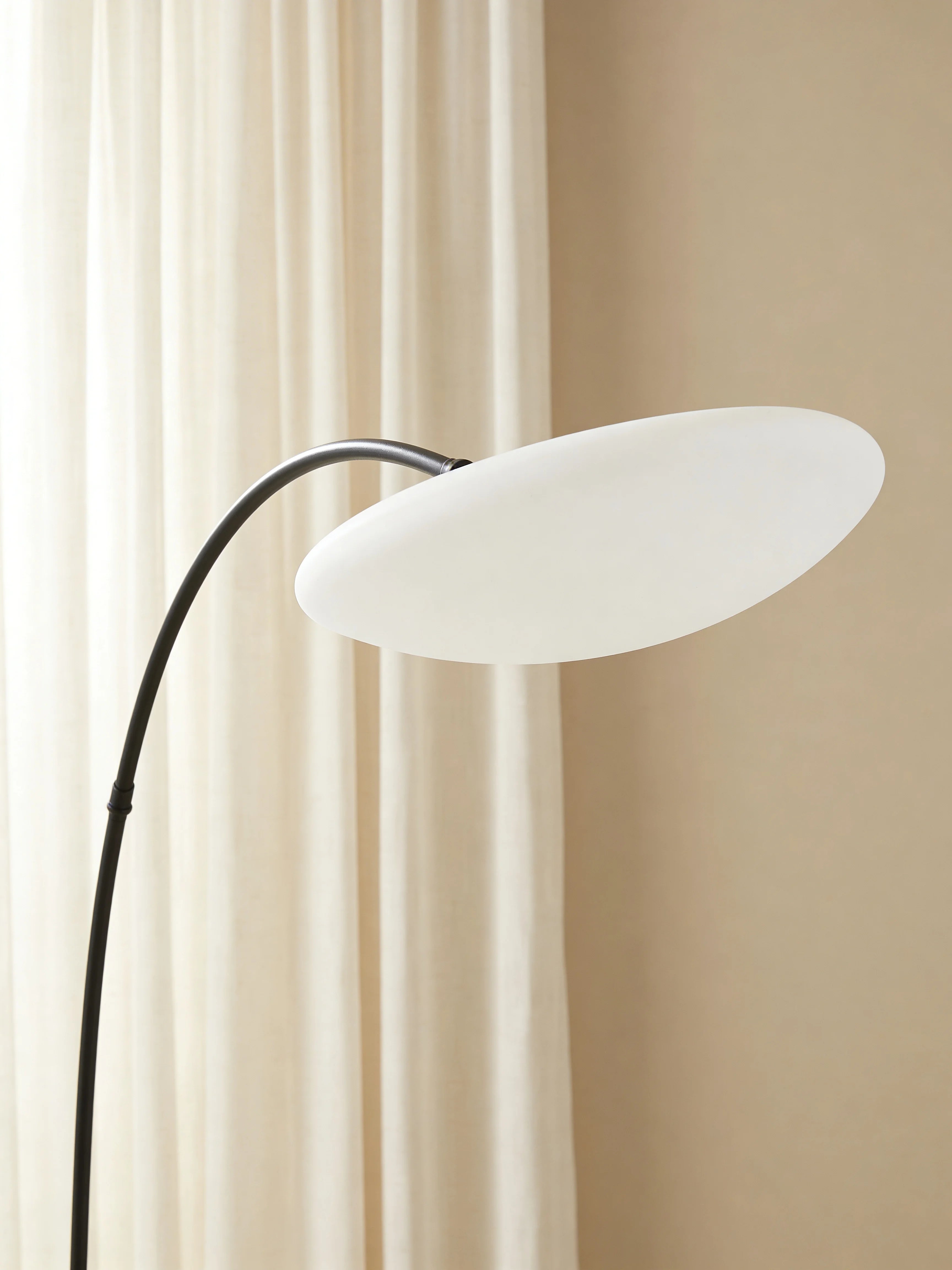 Arco Black & White Fishing Rod Floor Lamp
