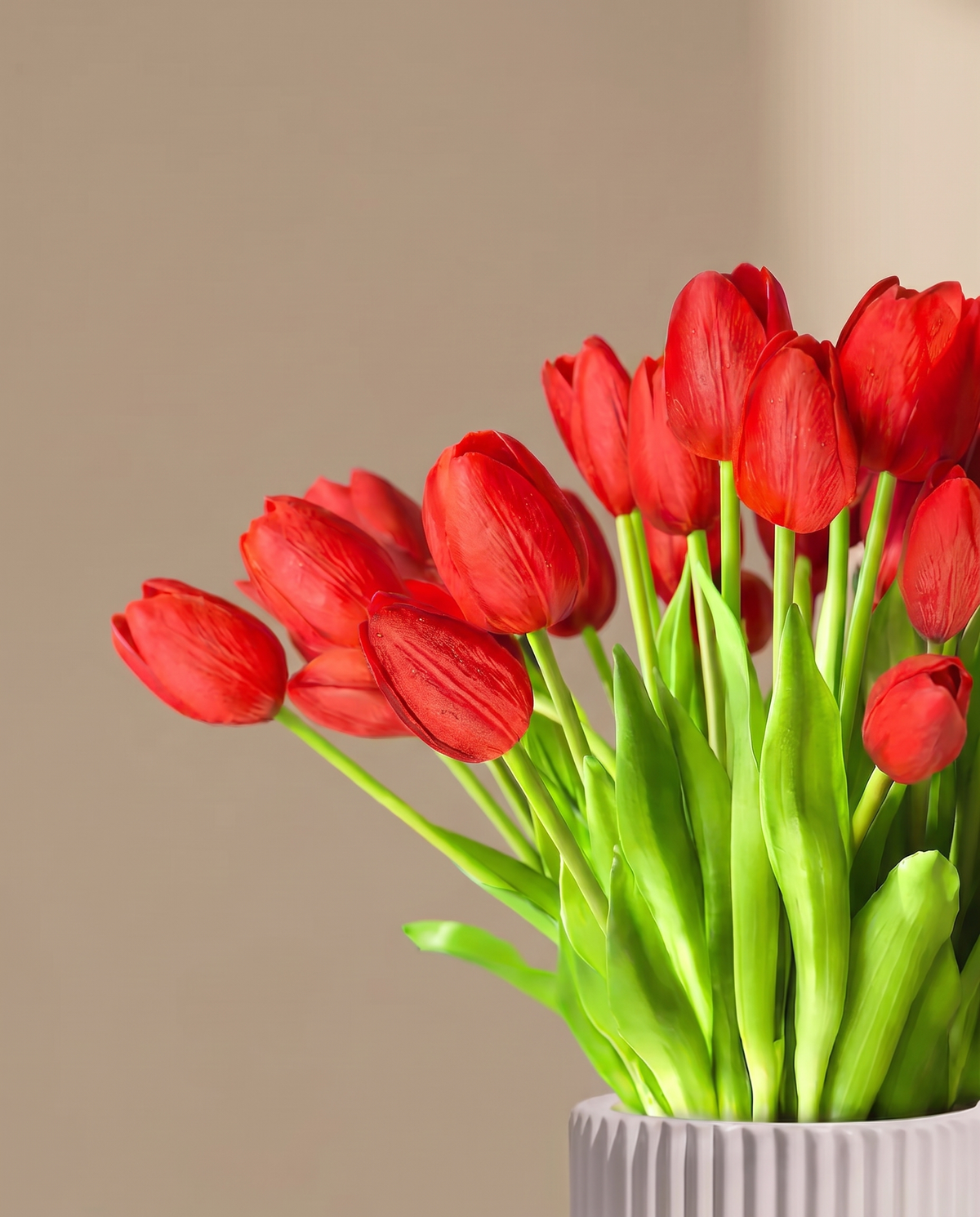 Artificial Tulip Red Flowers
