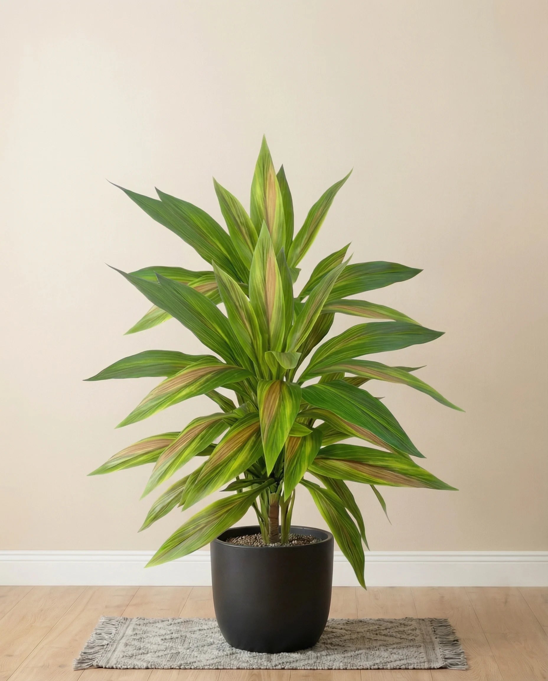 Coloured-leaf artificial dracaena plant