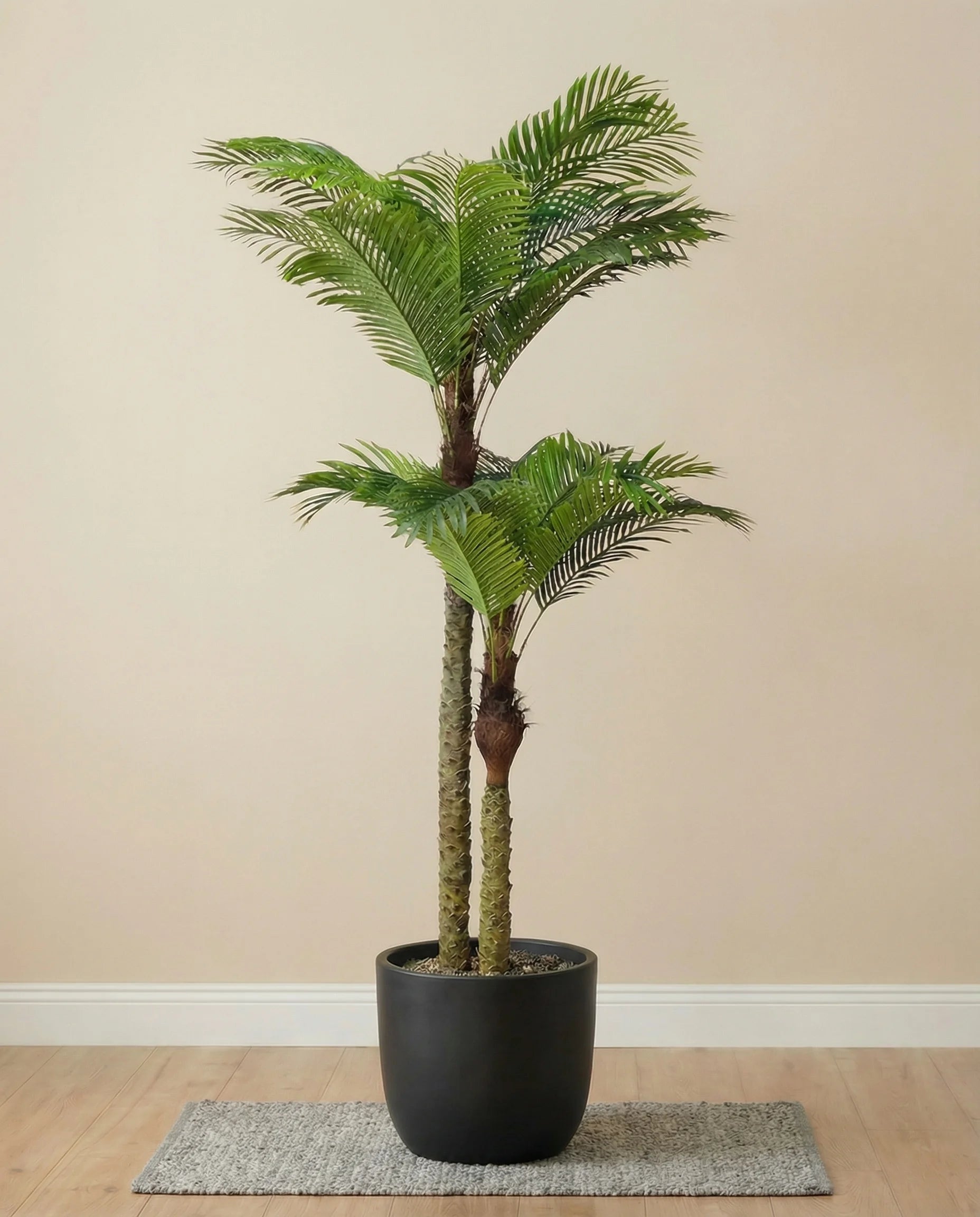 Artificial twin areca palm tree