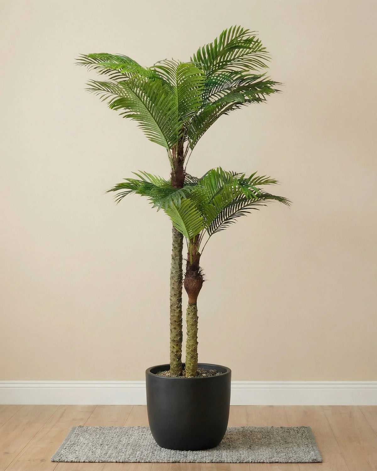 Artificial twin areca palm tree