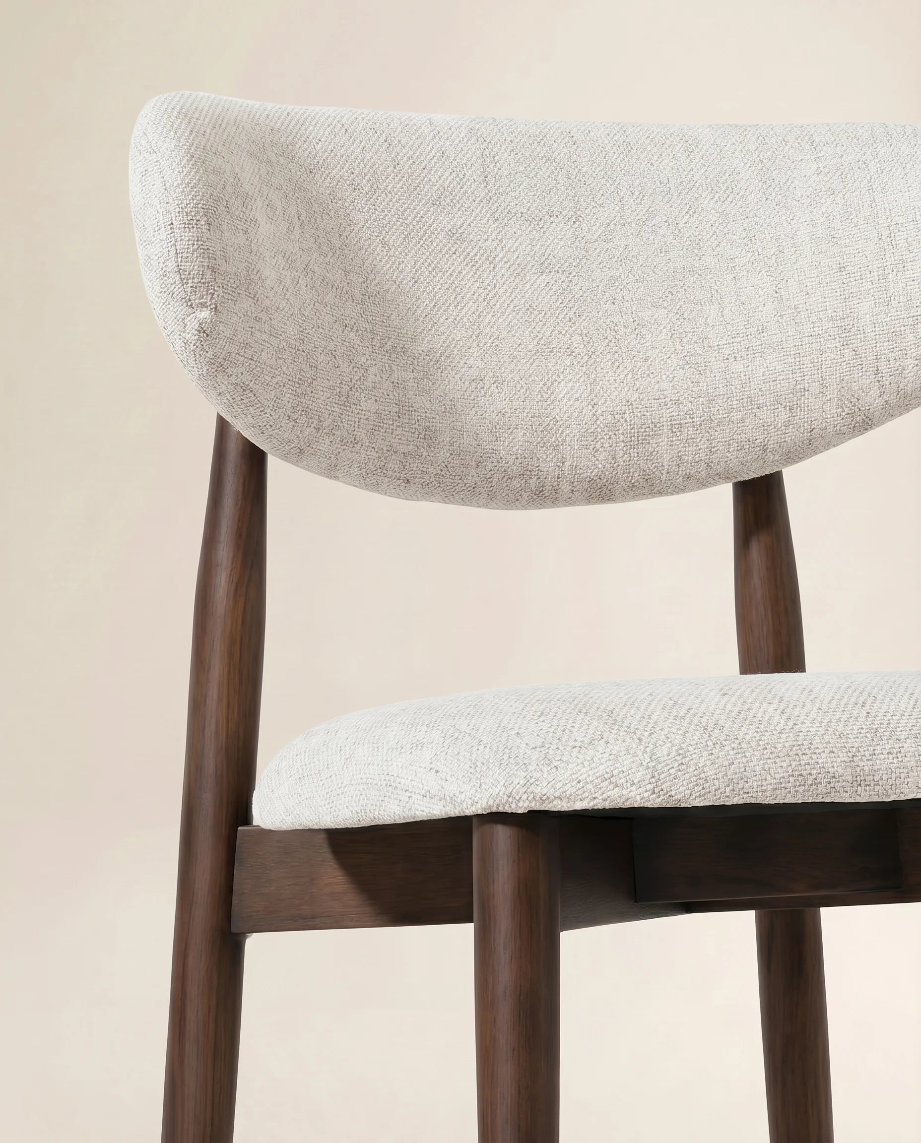 Astrid Off-White Dark Wood Dining Chair
