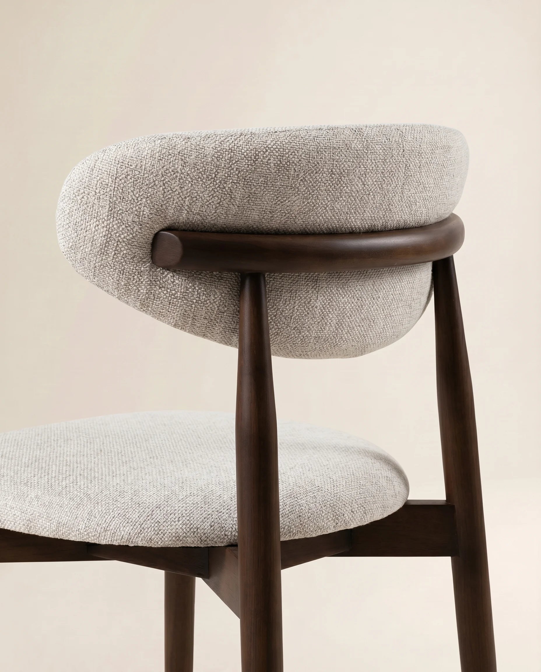 Astrid Off-White Dark Wood Dining Chair