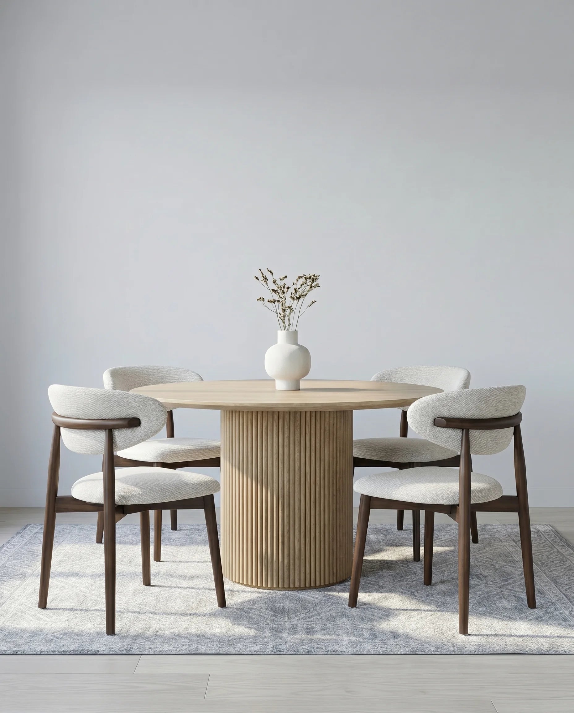 Astrid Off-White Dark Wood Dining Chair