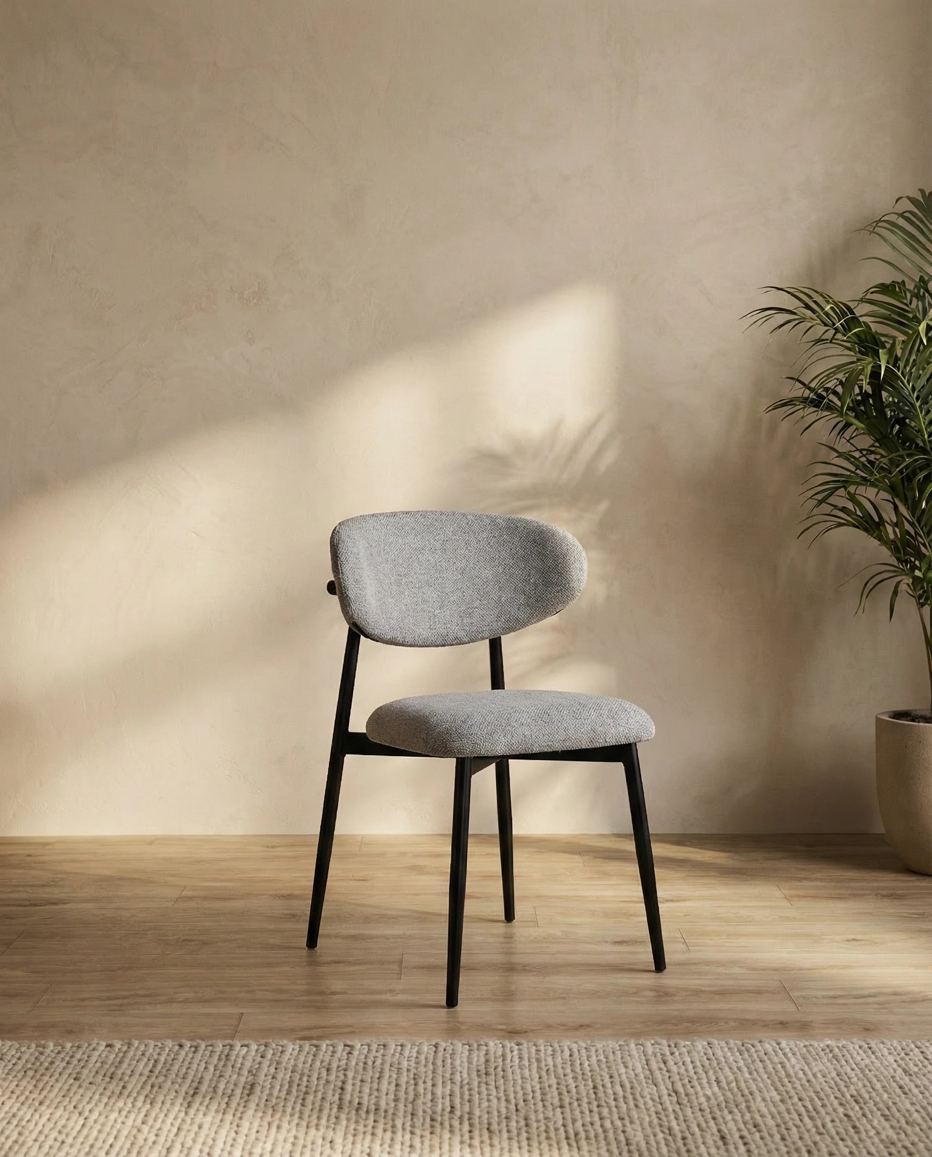 Athena Minimalist Grey Dining Chair