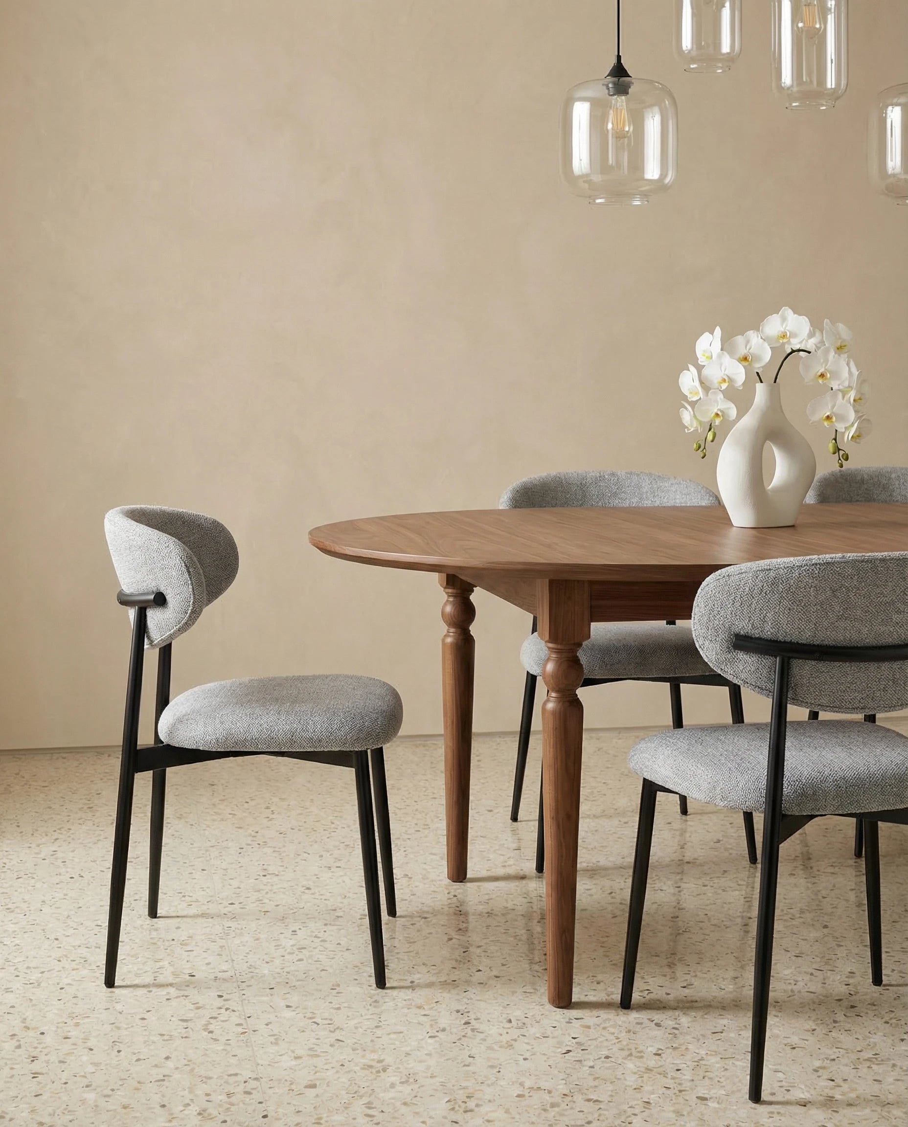 Athena Minimalist Grey Dining Chair