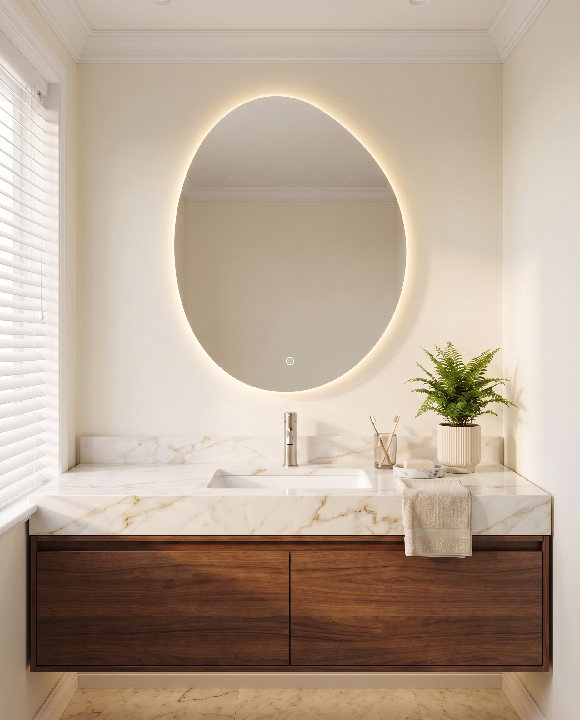 Nova Backlit Irregular Wall Mirror