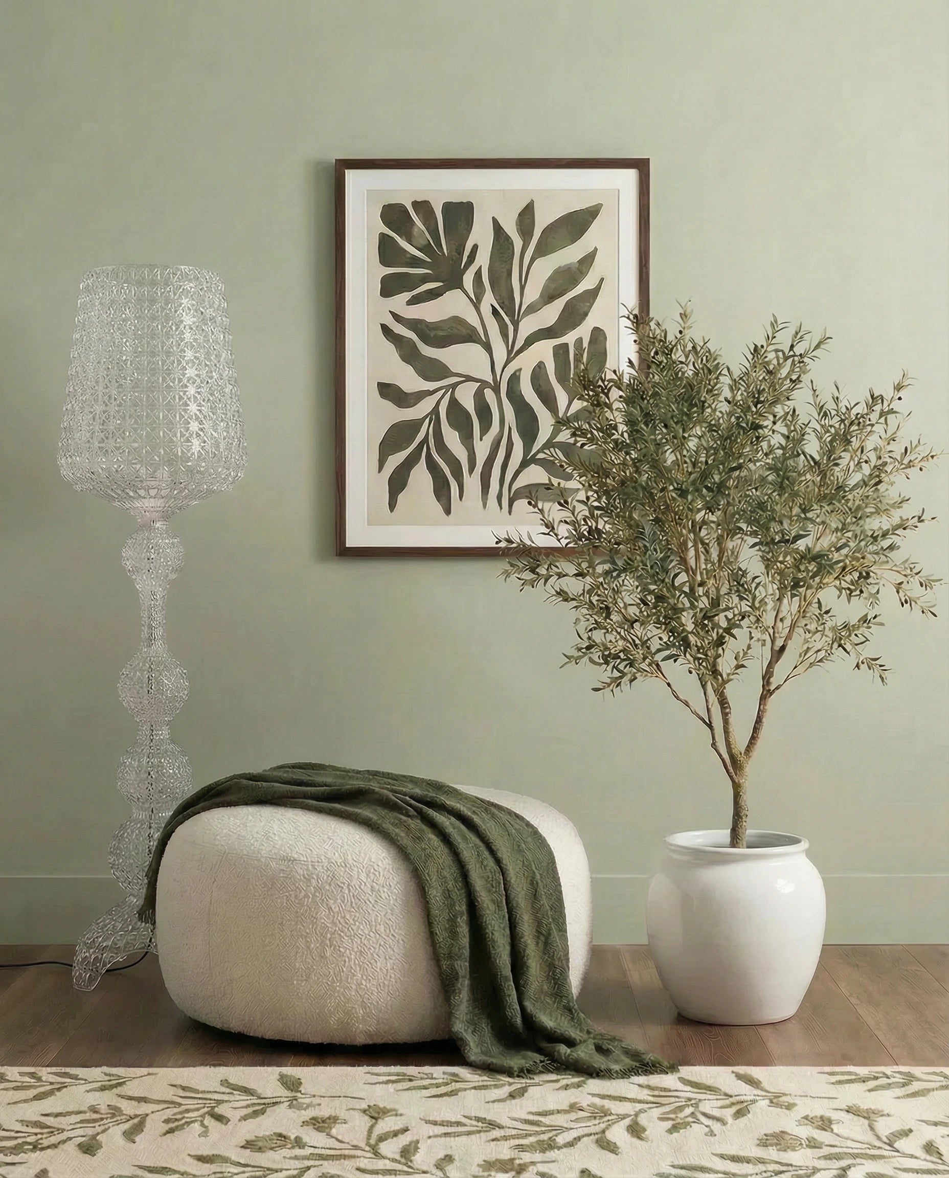 Bella Wine Glass Shaped Crystal Floor Lamp