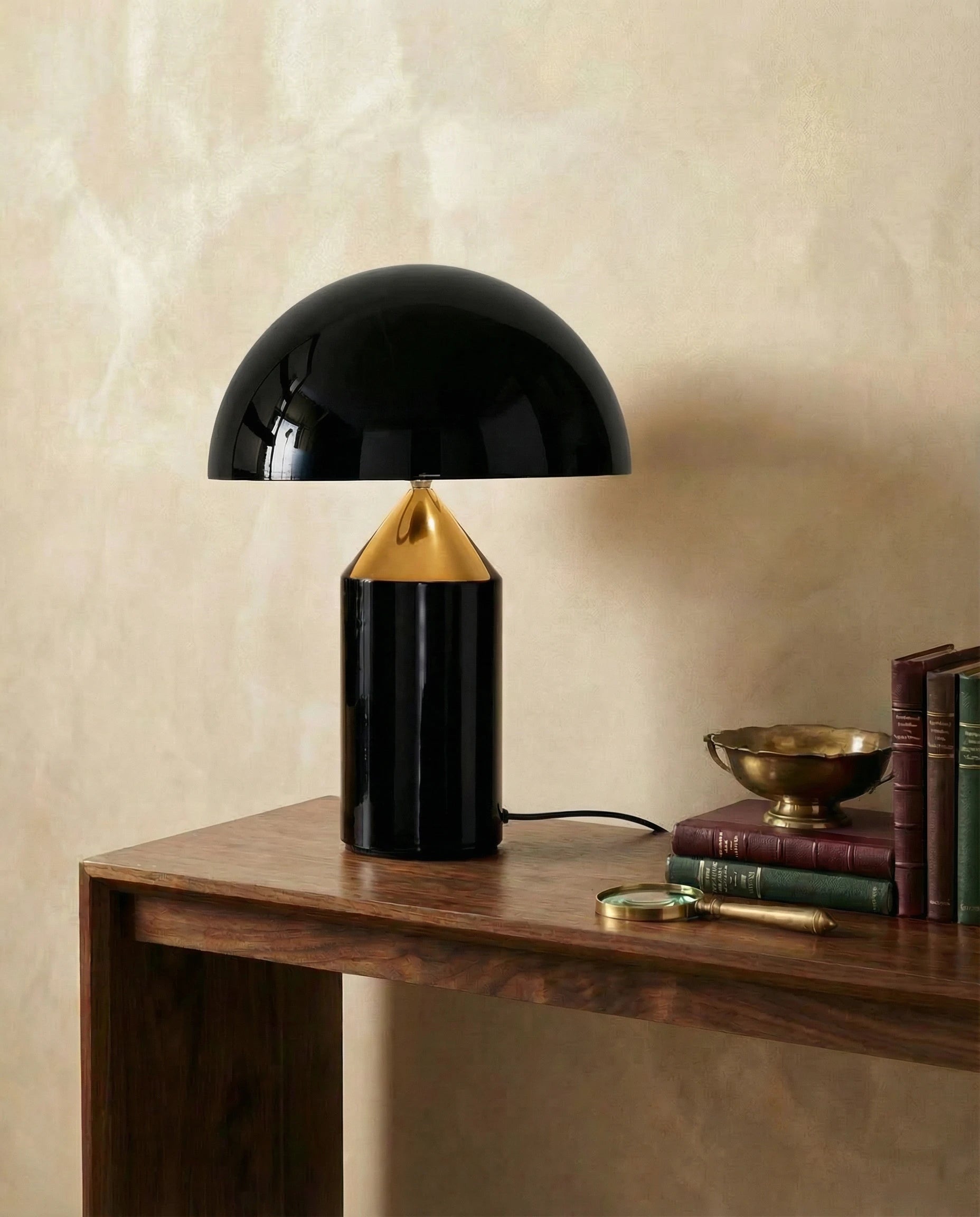 Black Dome Style Table Lamp