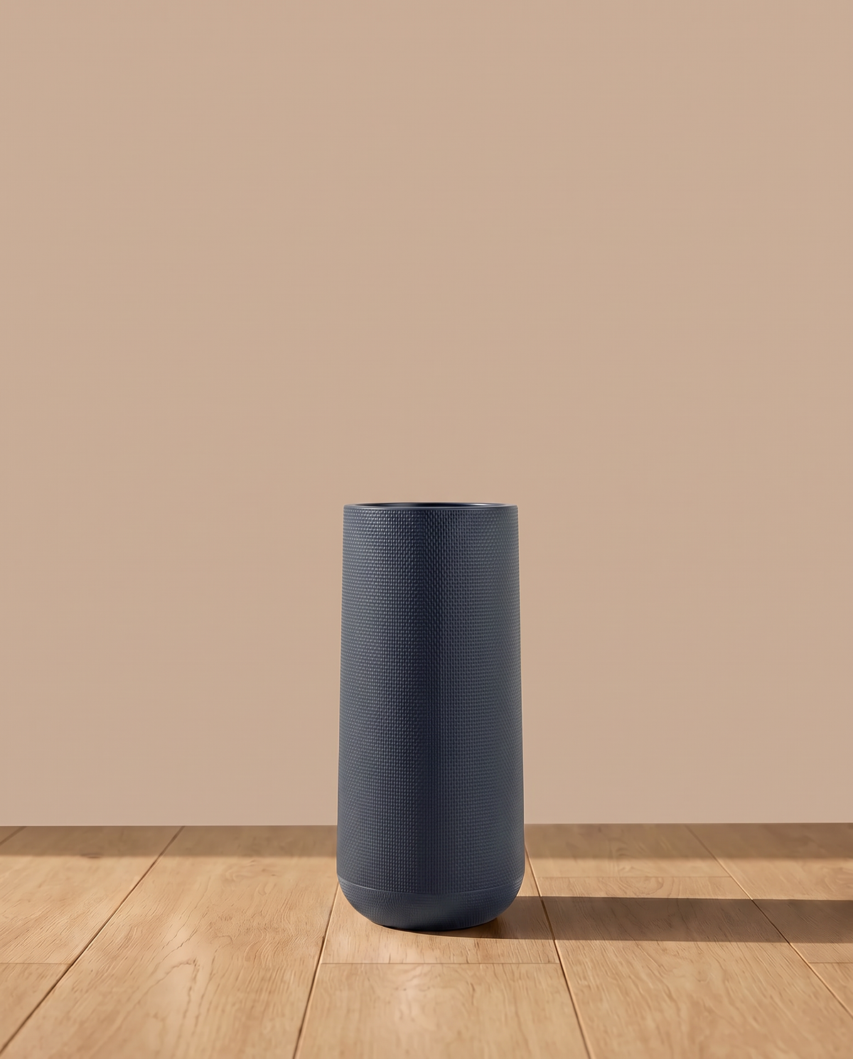 Black Tall Textured Plastic Pot in Dubai