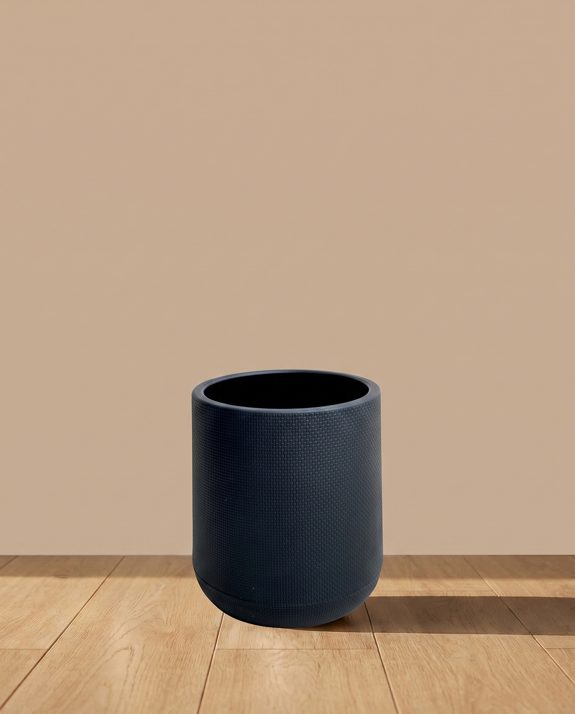 Black Textured Plastic Indoor Pot - 45 cm