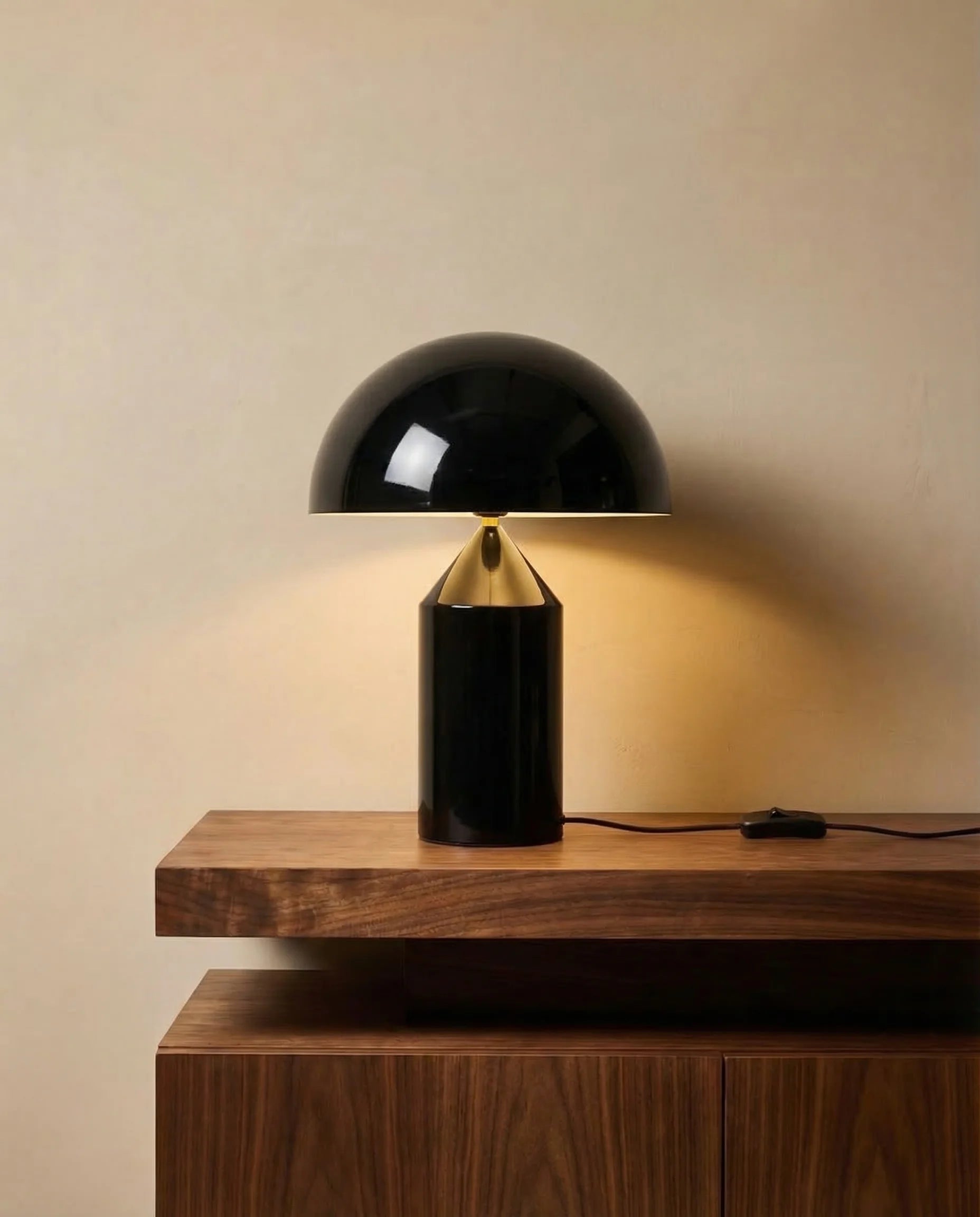 Black Dome Style Table Lamp