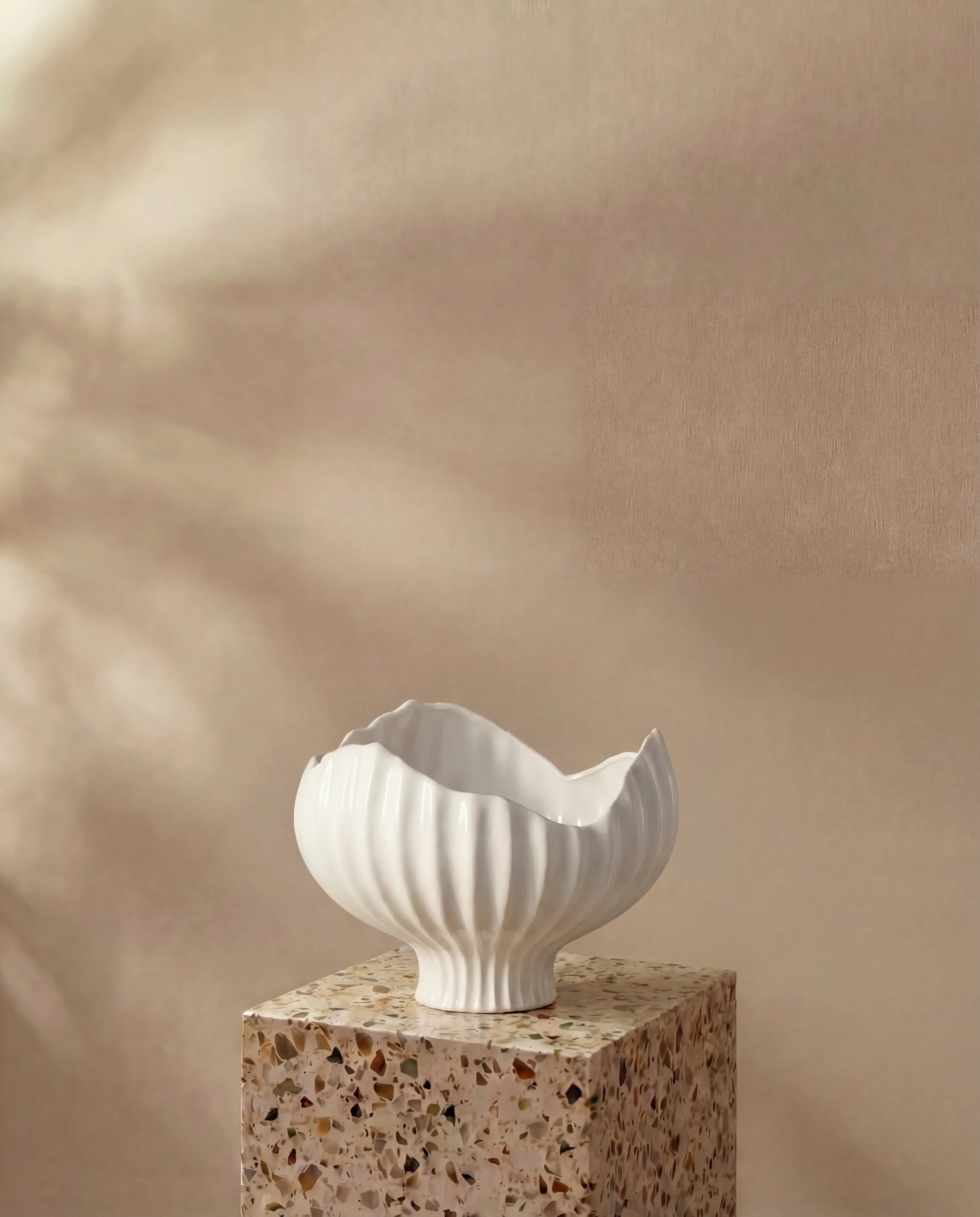 Bloom Sculpted Flower Ceramic Vase