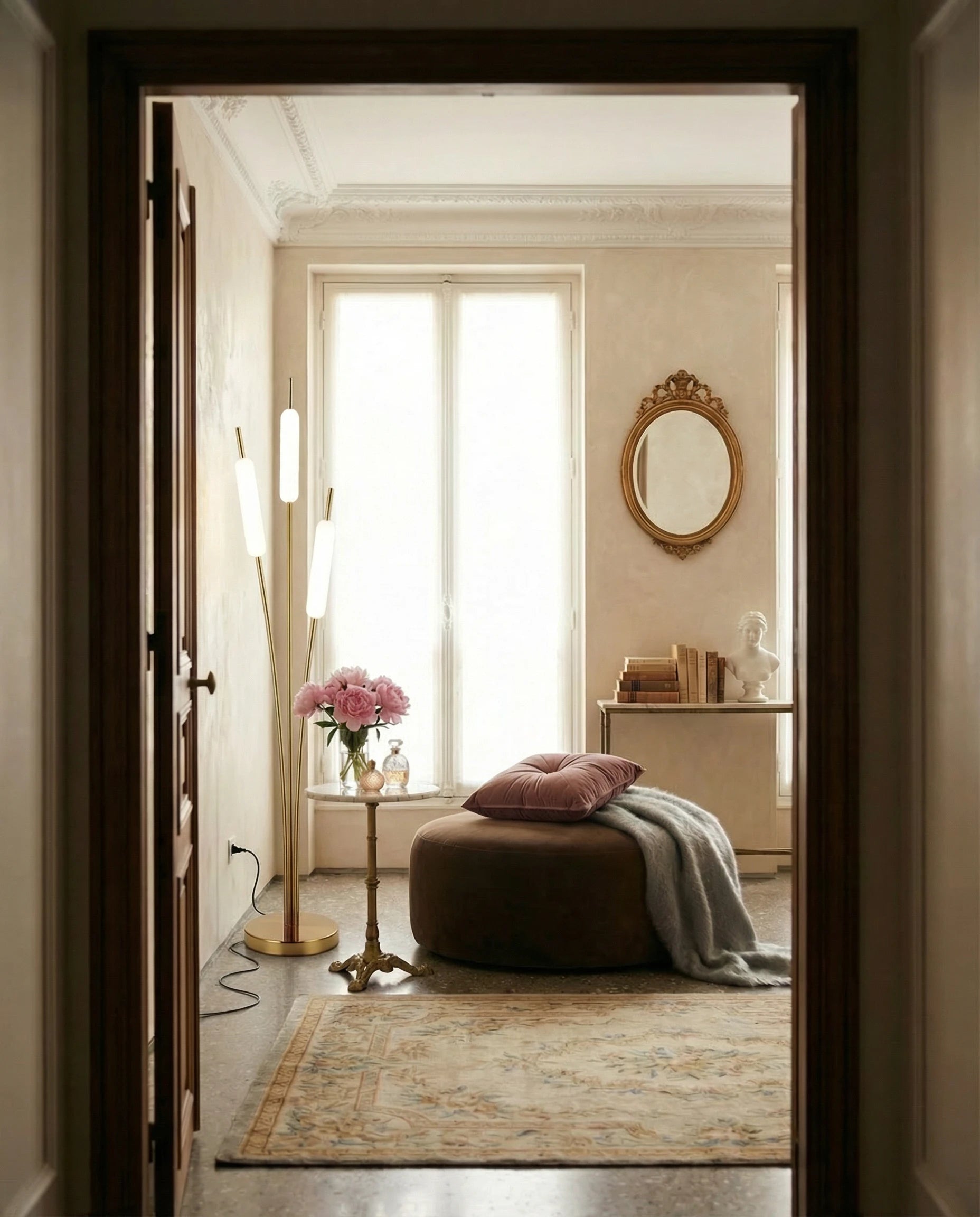 Calla Gold Tri Light LED Floor Lamp