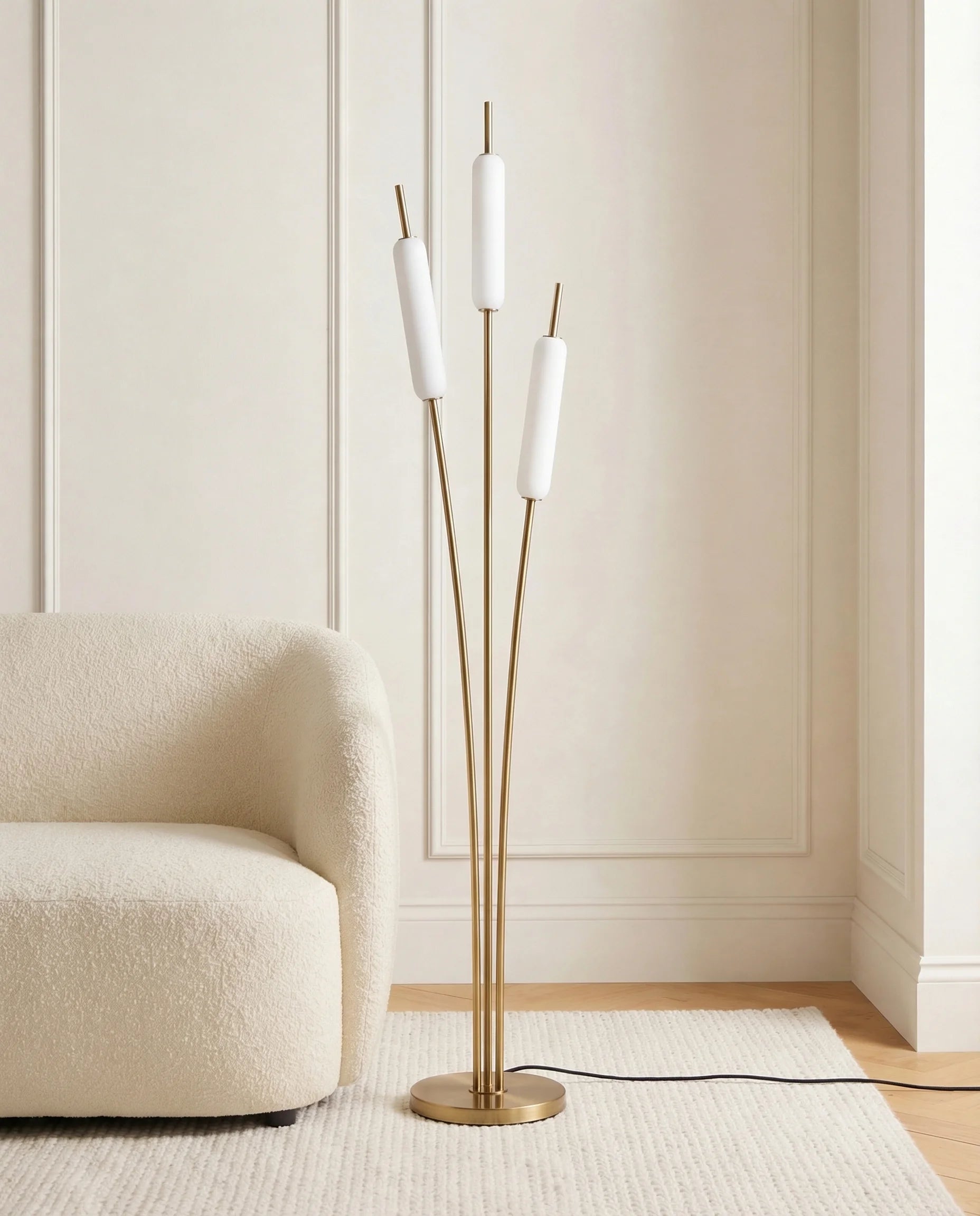 Calla Gold Tri Light LED Floor Lamp