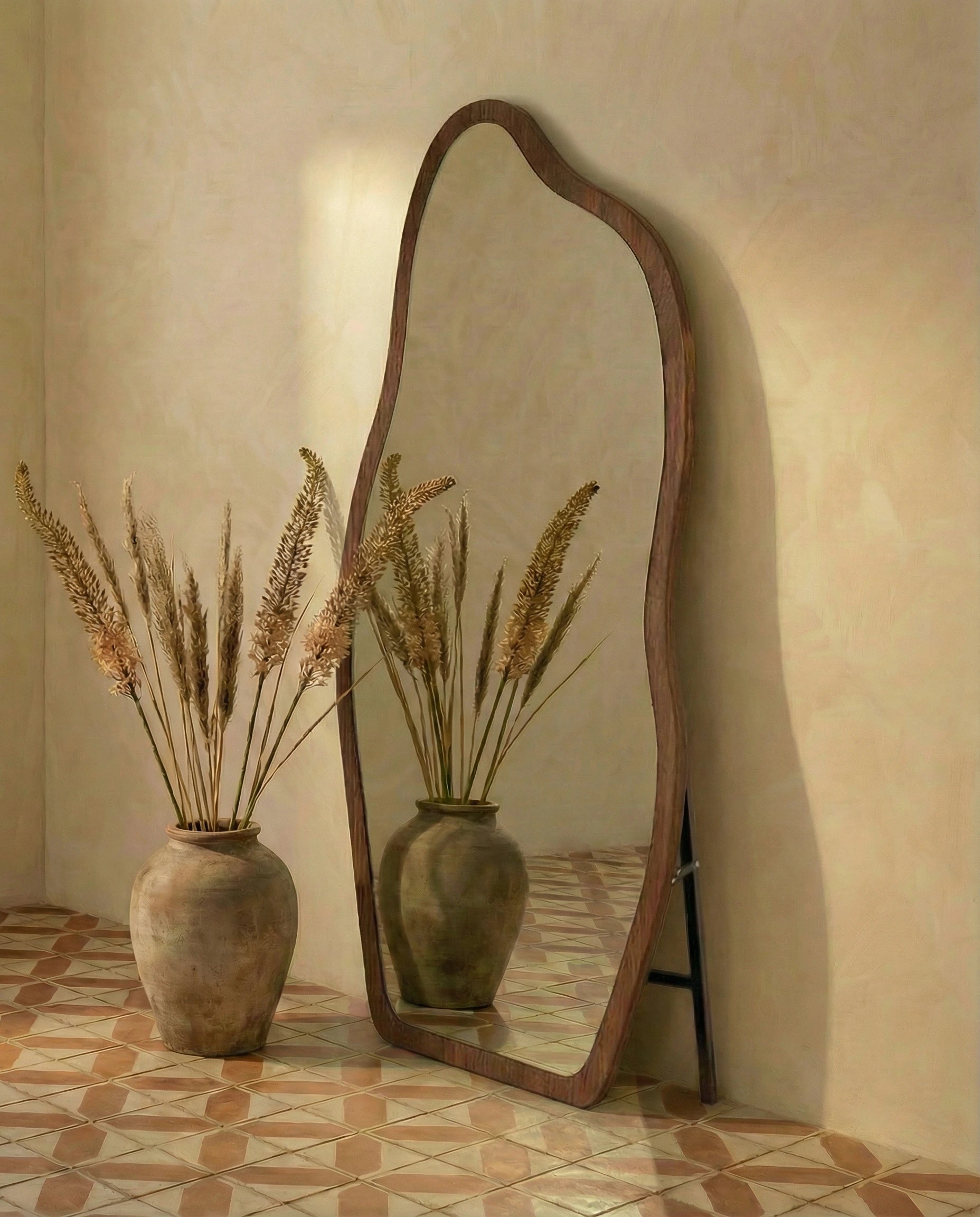 Cassie Brown Framed Irregular Floor Mirror