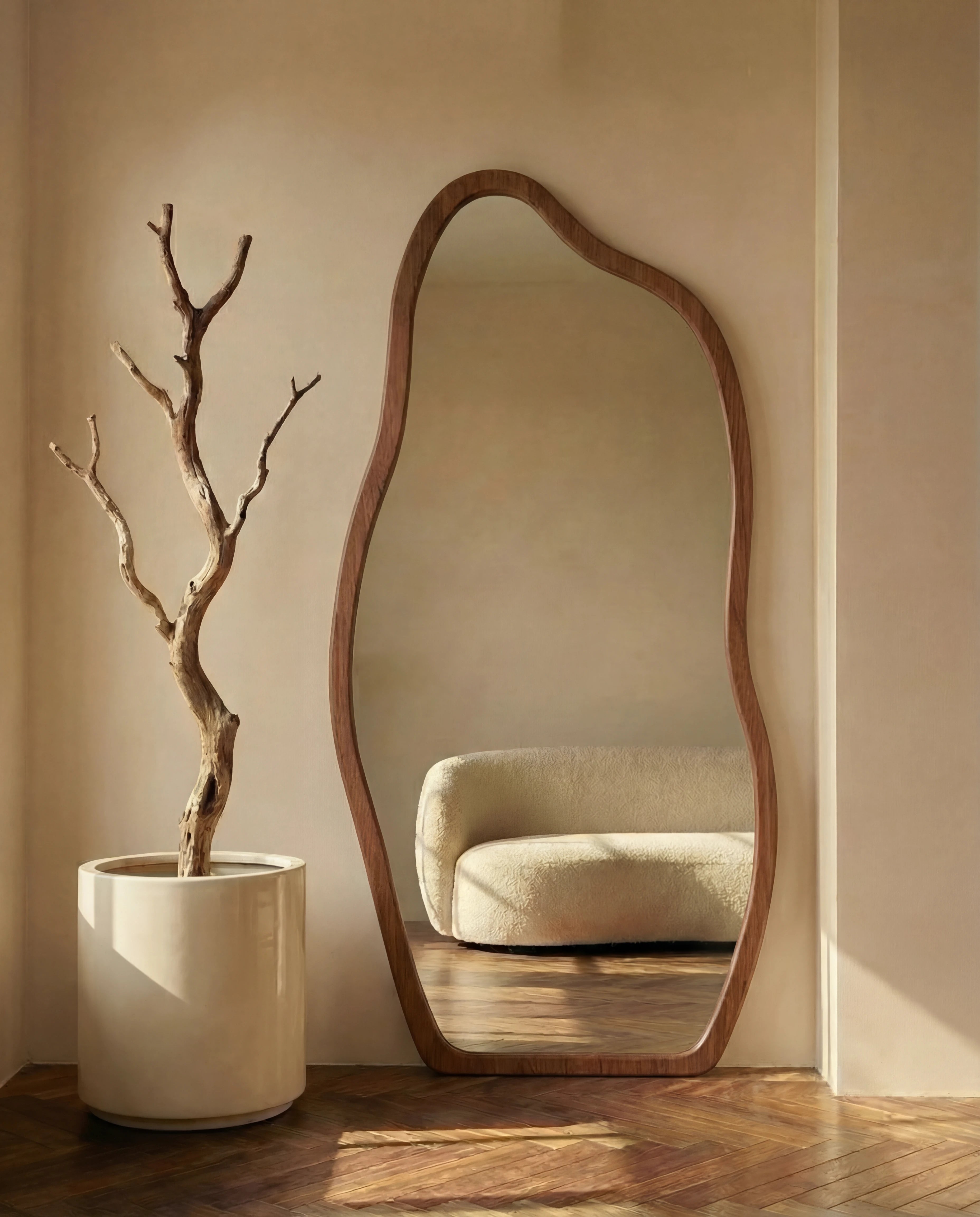 Cassie Brown Framed Irregular Floor Mirror