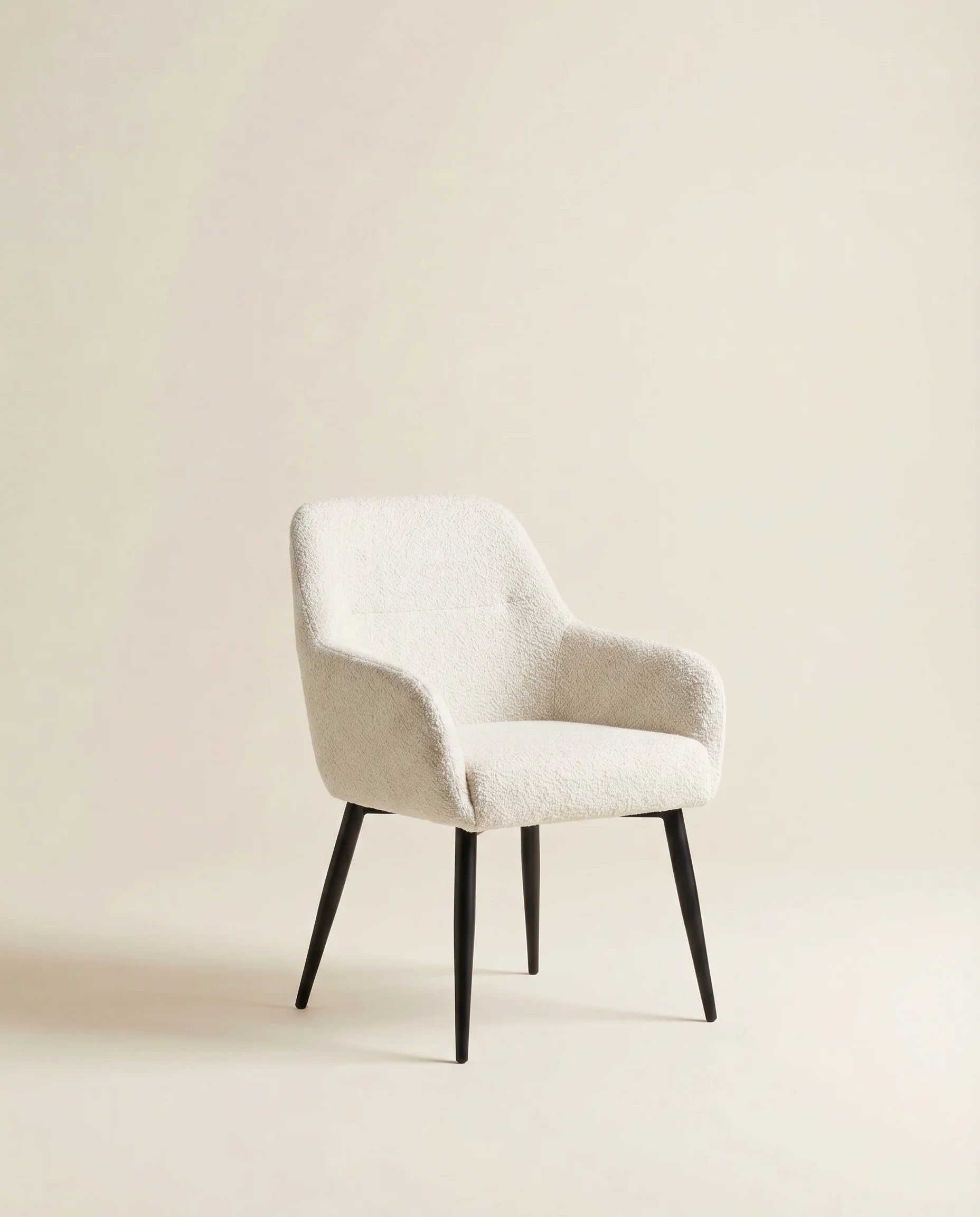 Cleo Bouclé Dining Chair with Arms